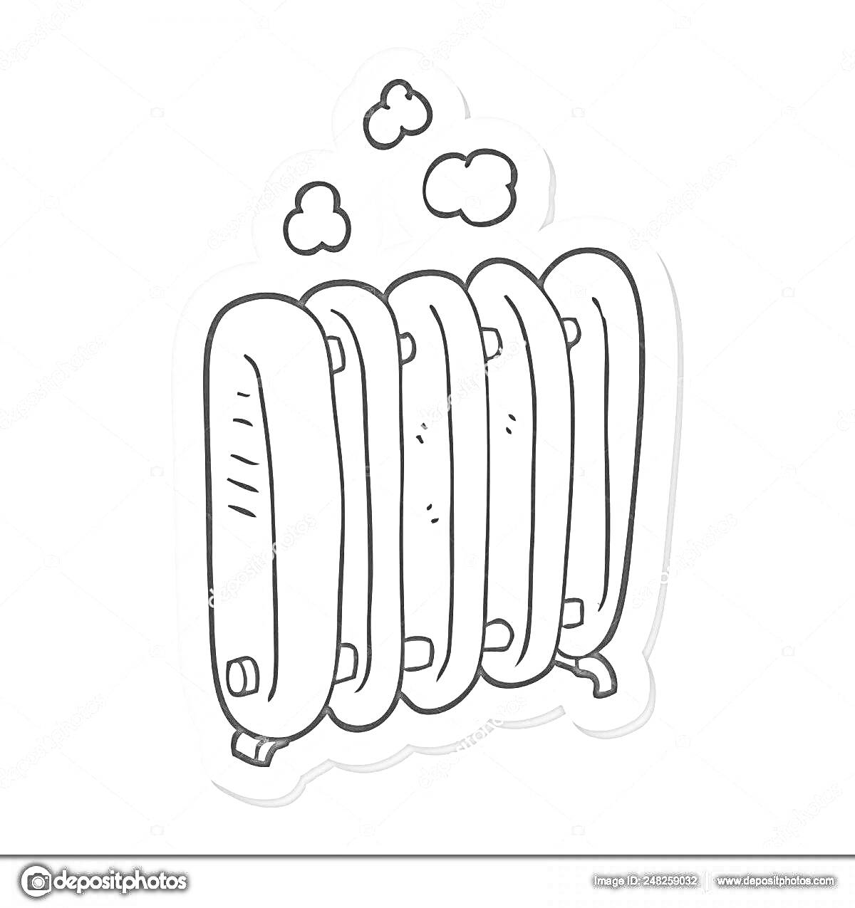Раскраска Радиатор с паром