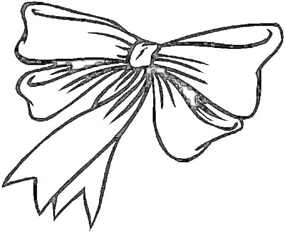 На раскраске изображено: Бант, Аксессуар, Для детей, Творчество