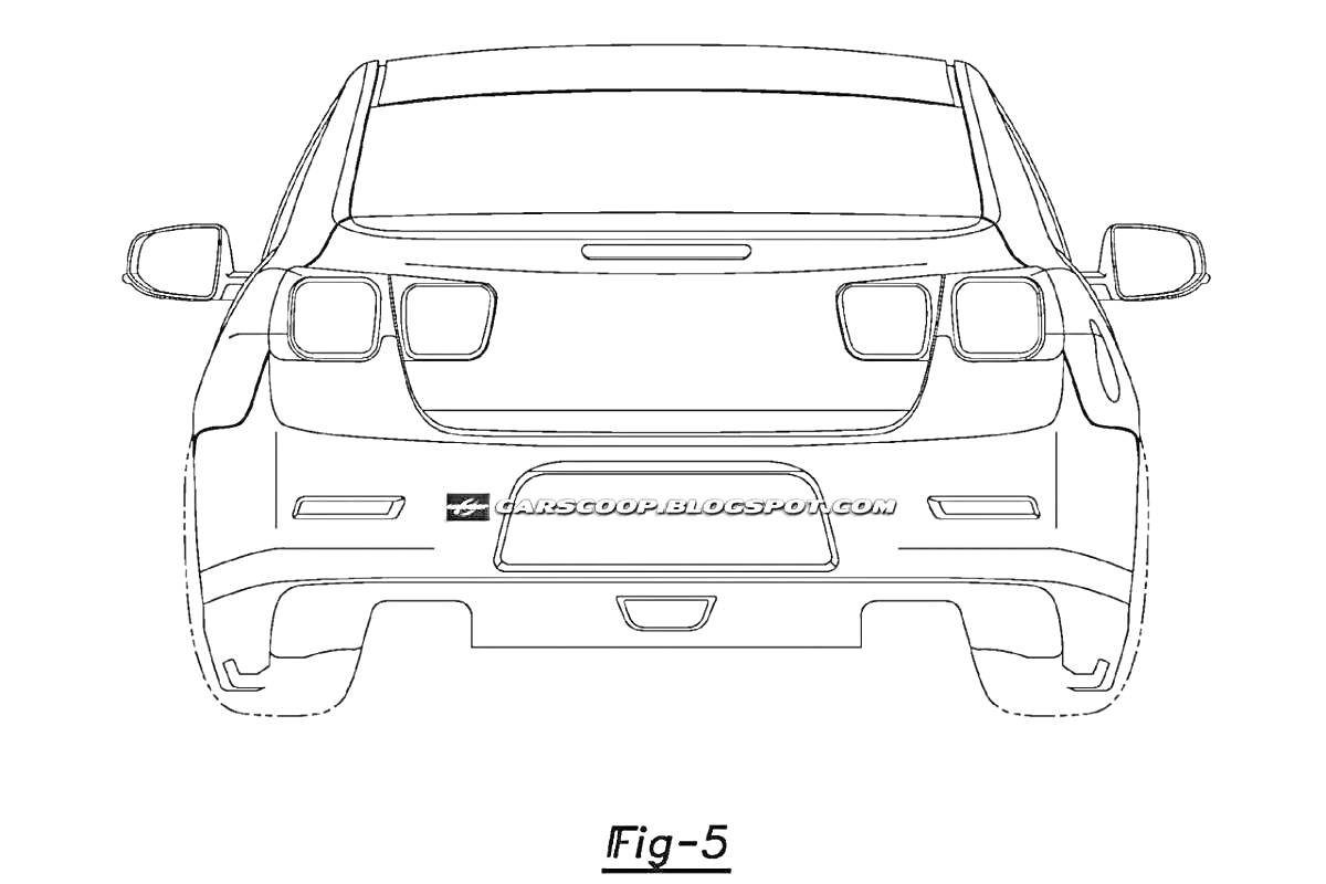 Вид сзади автомобиля Chevrolet Aveo