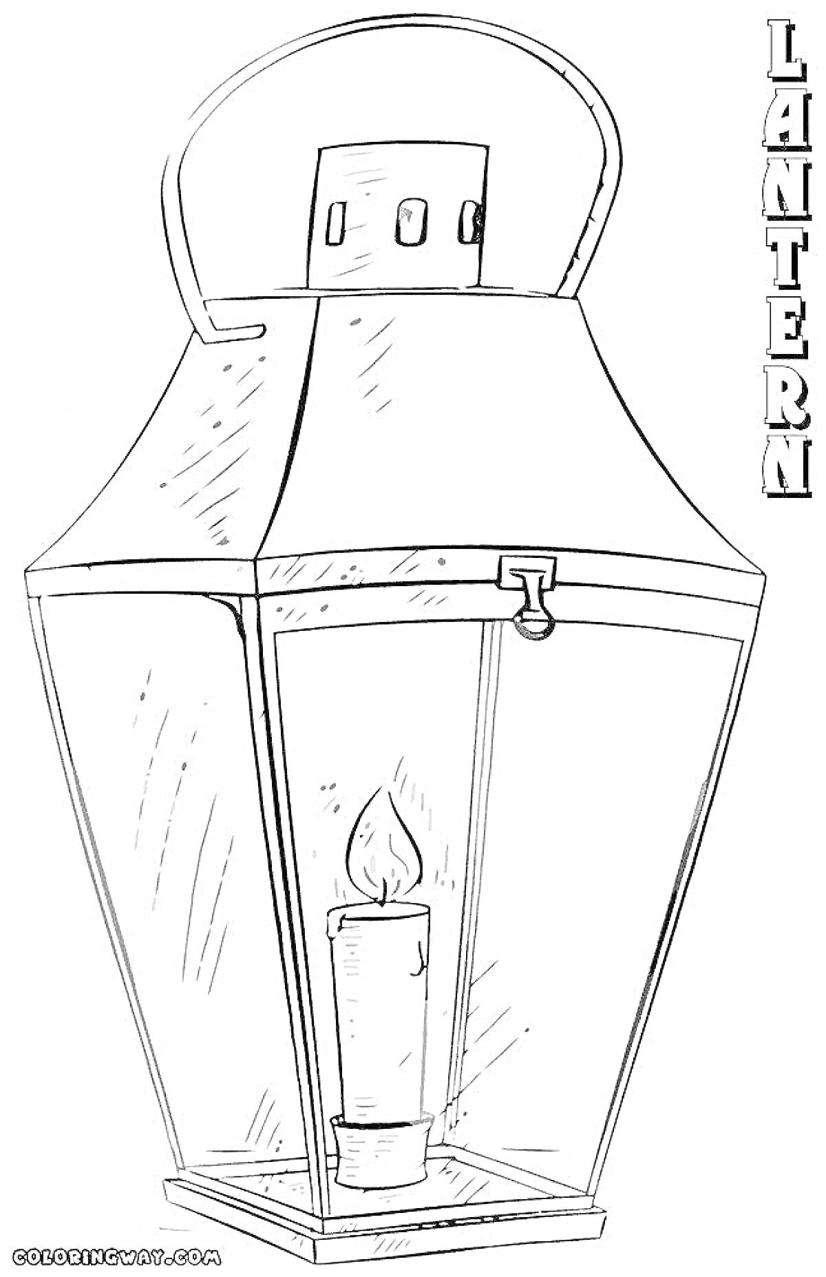 На раскраске изображено: Свет, Ручка, Огонь, Освещение, Надпись