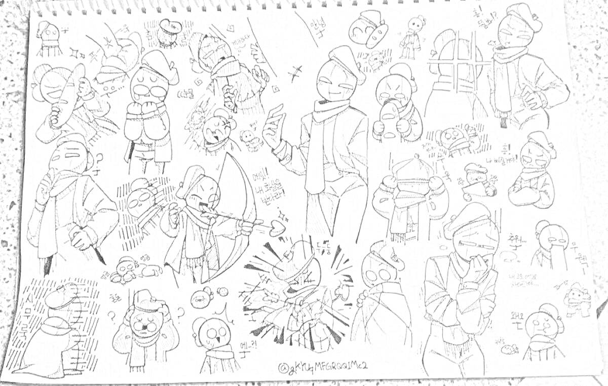 На раскраске изображено: Зимняя одежда, Оружие, Бинокль, Стрельба, Персонаж