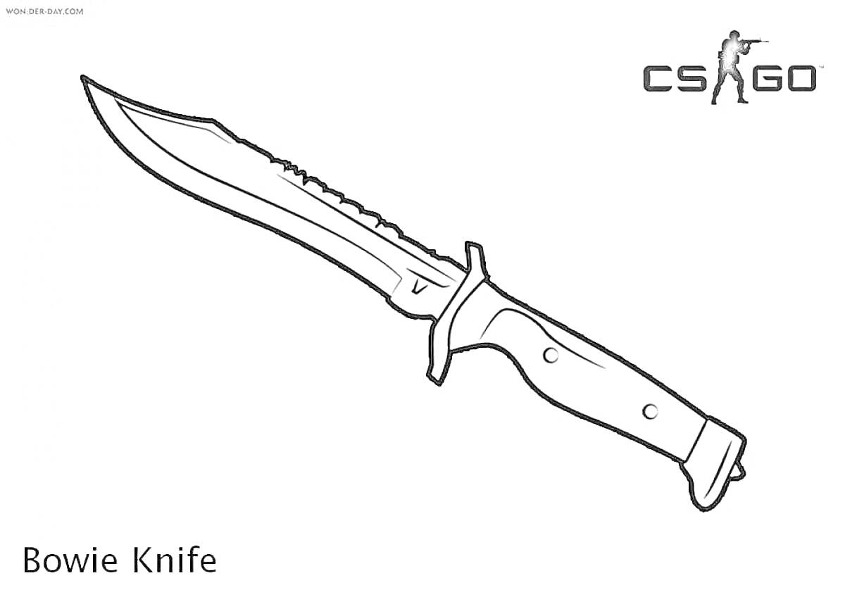 Bowie Knife с логотипом CS GO