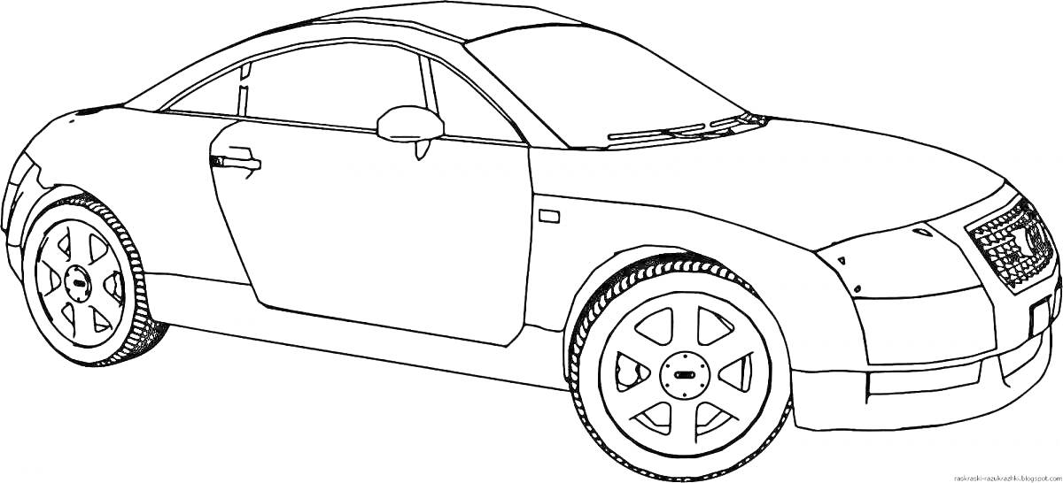 Раскраска Спортивный автомобиль