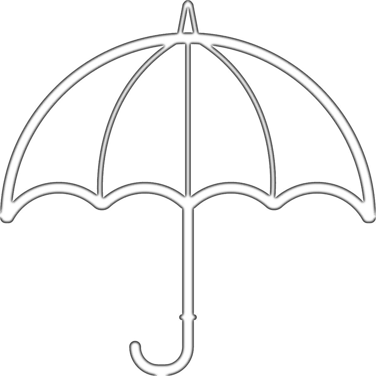 Раскраска Контур зонта