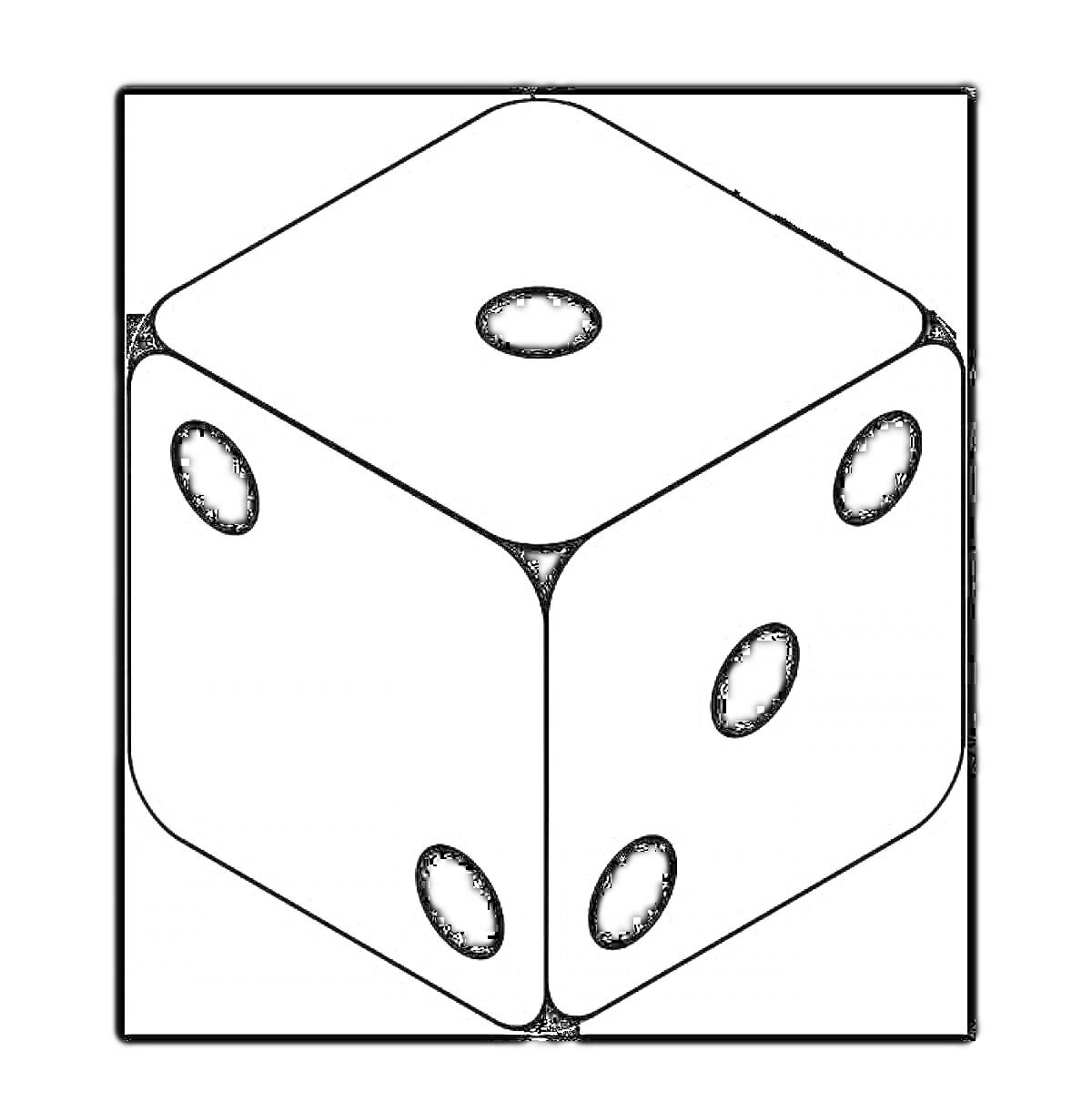 Раскраска куб с точками