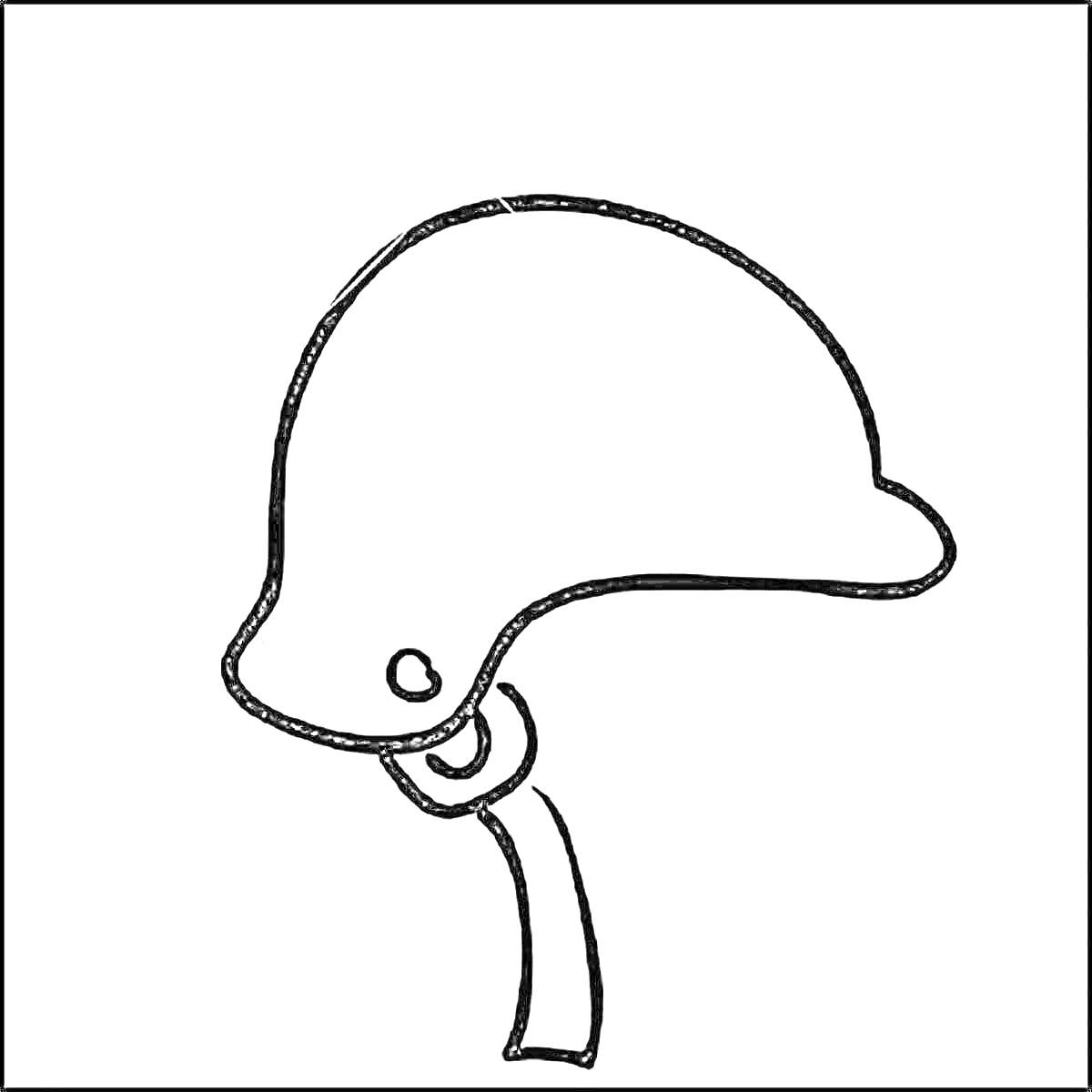 Раскраска Каска солдата с ремнем