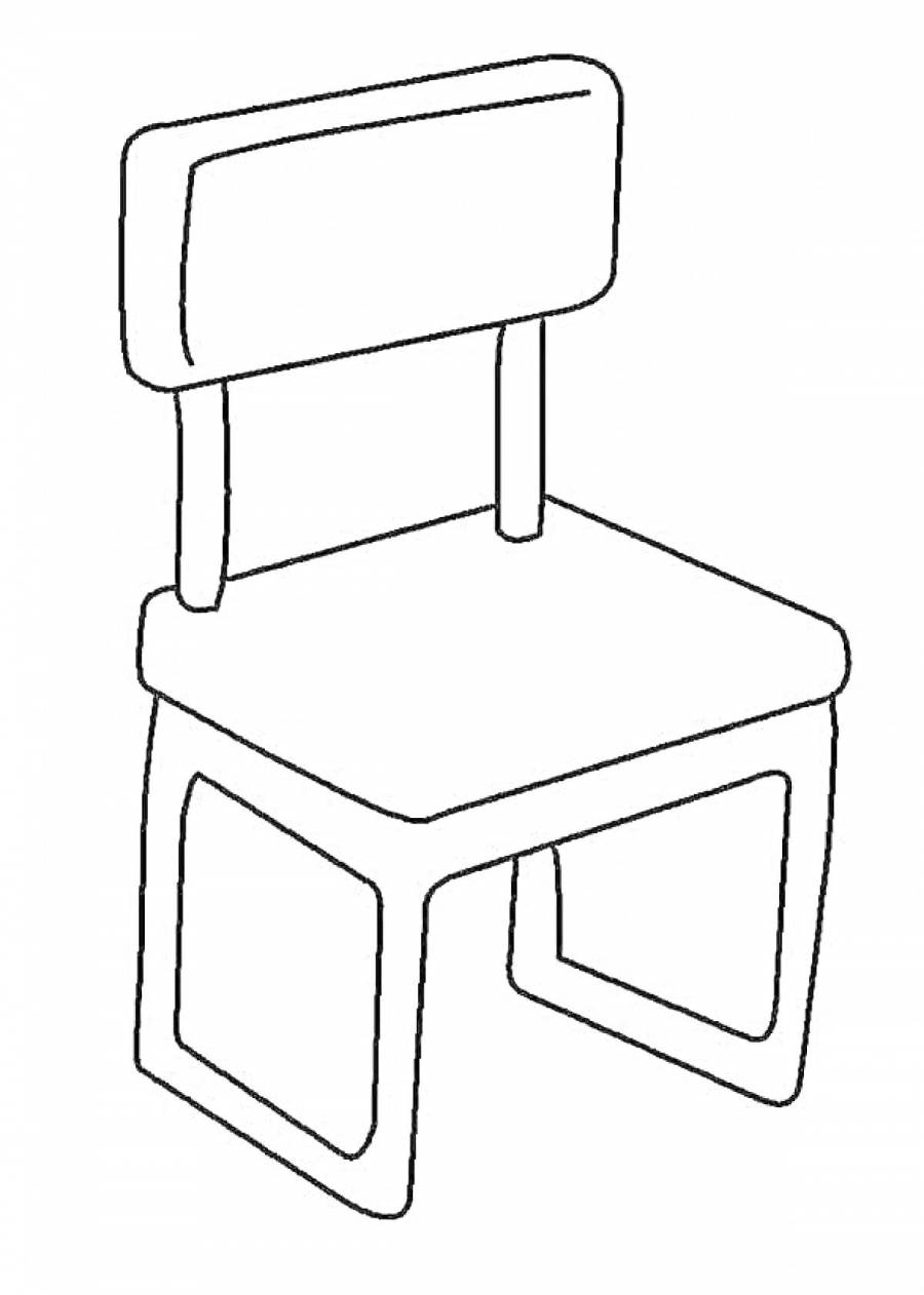 Раскраска стул для детей
