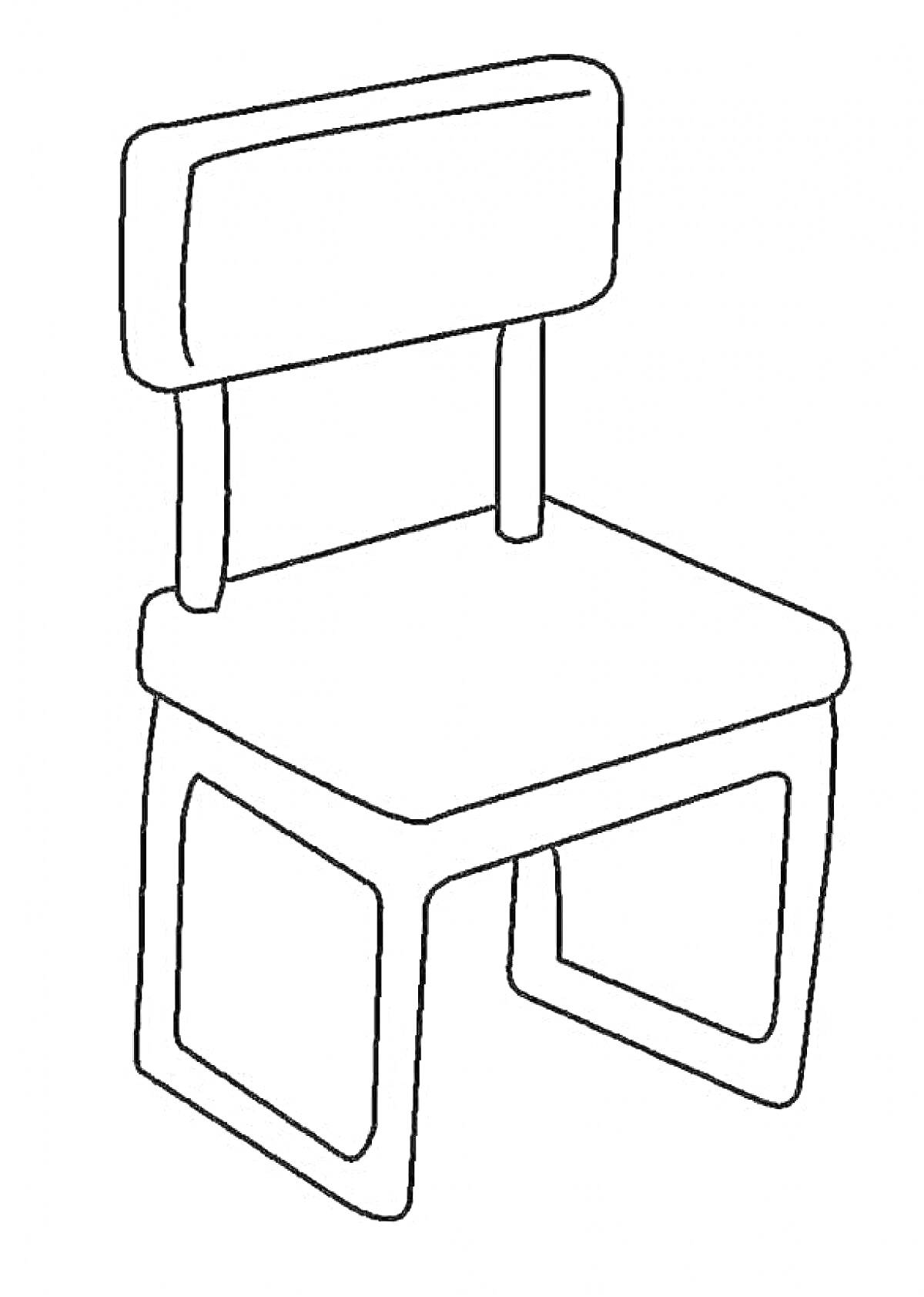 Раскраска Раскраска - Стул для детей