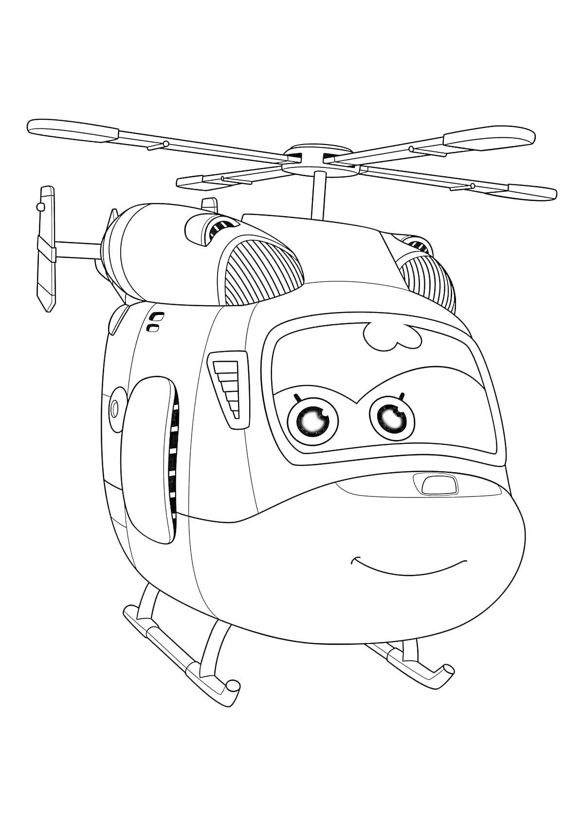 На раскраске изображено: Вертолет, Супер крылья, Авиация