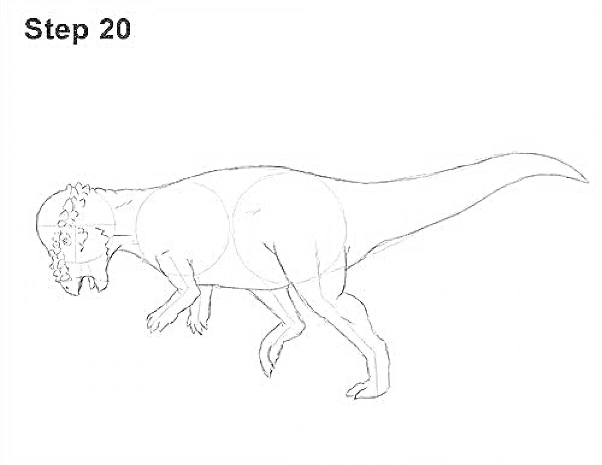 На раскраске изображено: Пахицефалозавр, Динозавр
