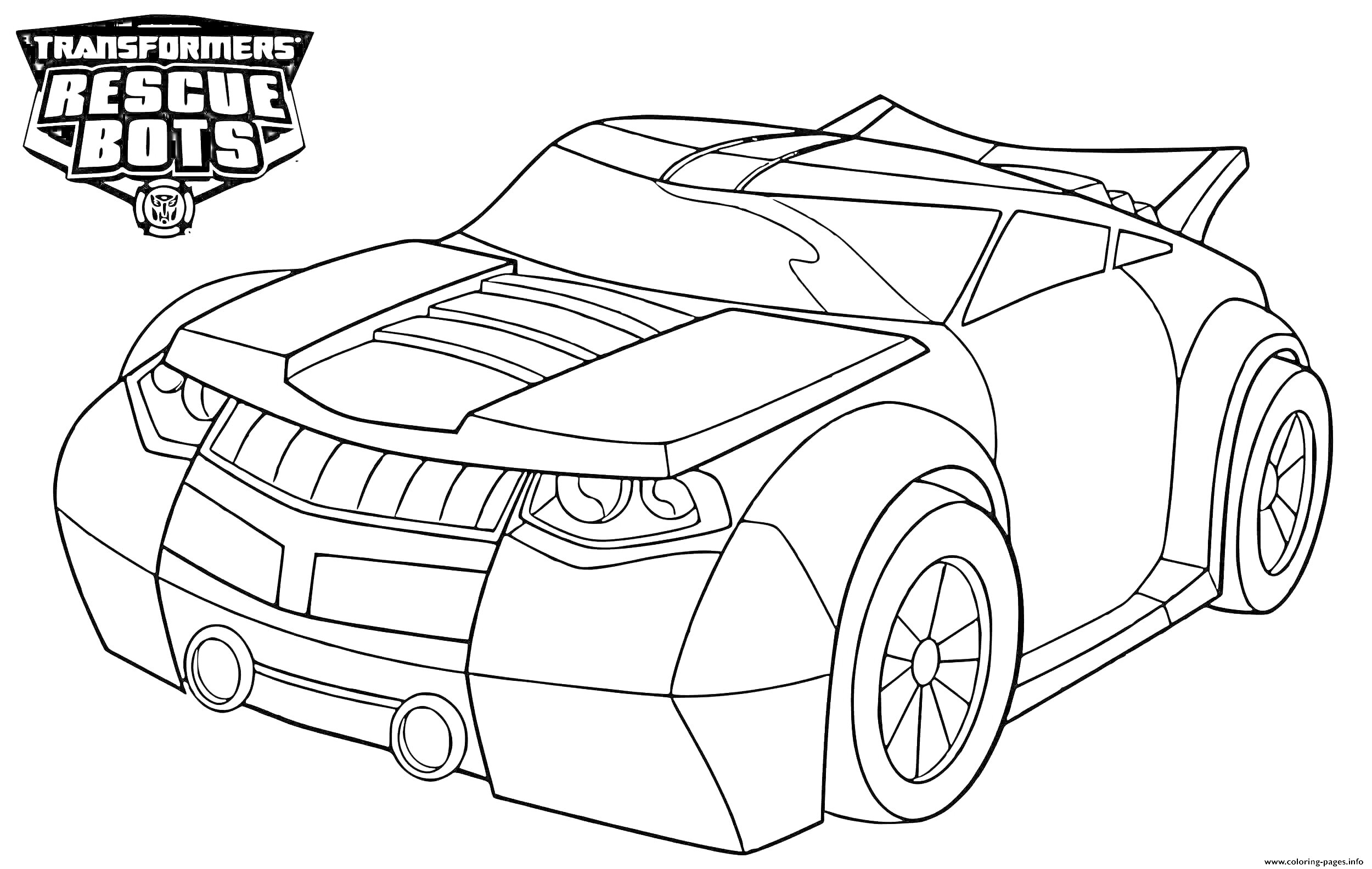 На раскраске изображено: Трансформеры, Гоночный автомобиль