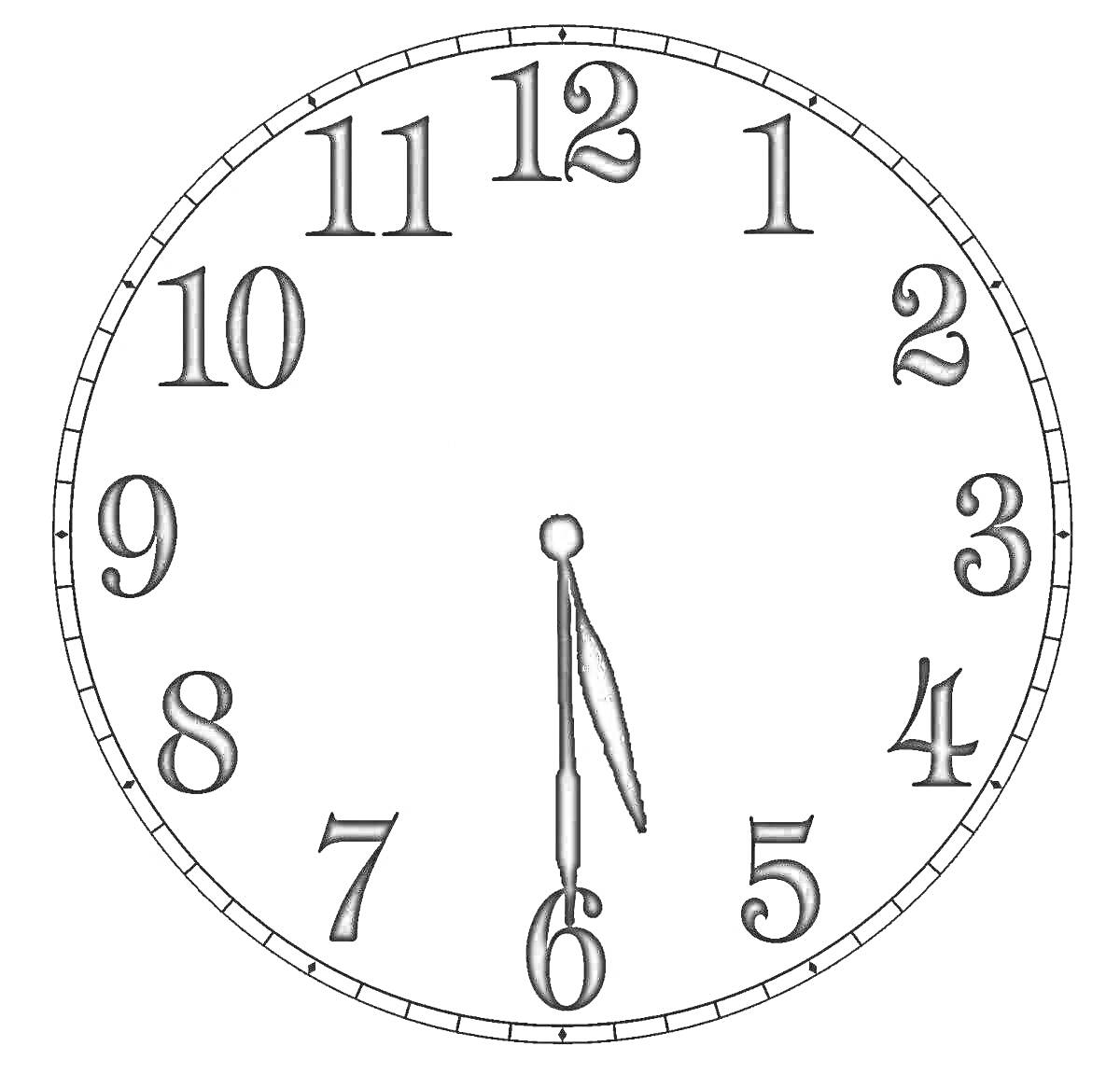 На раскраске изображено: Часы, Циферблат, Стрелки, Время, Учеба, Цифры