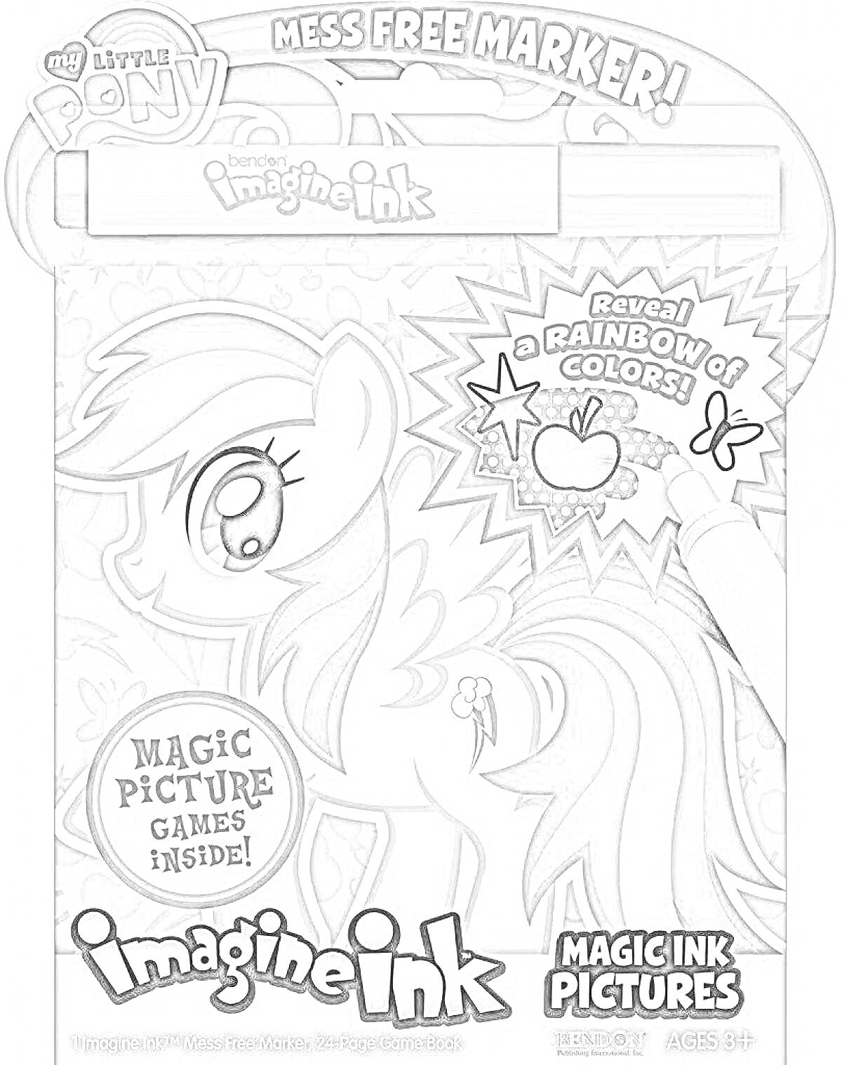 Раскраска Раскраска My Little Pony с волшебным маркером Imagine Ink