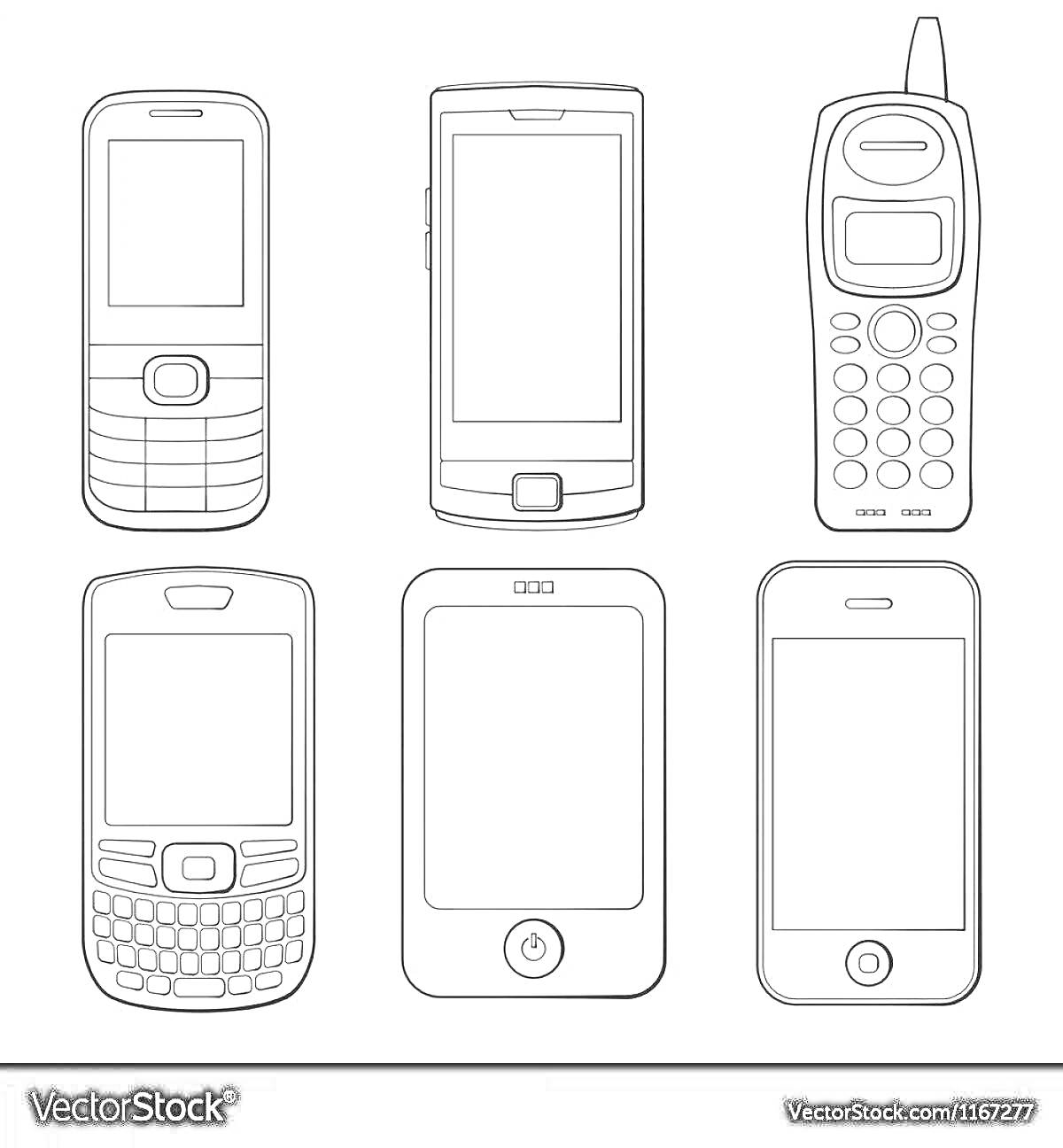 На раскраске изображено: Мобильные телефоны, Samsung, Смартфоны, Сенсорный экран, Контурные рисунки