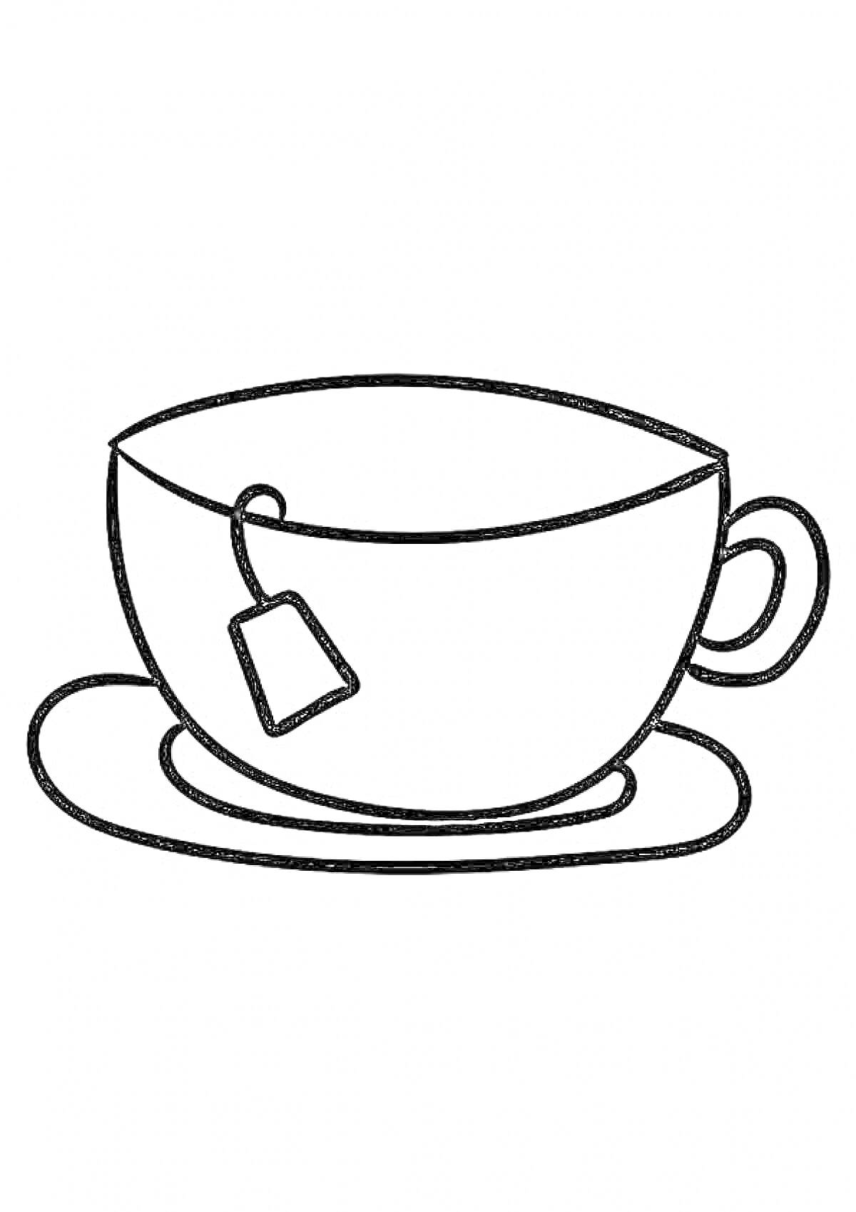На раскраске изображено: Чай, Напиток