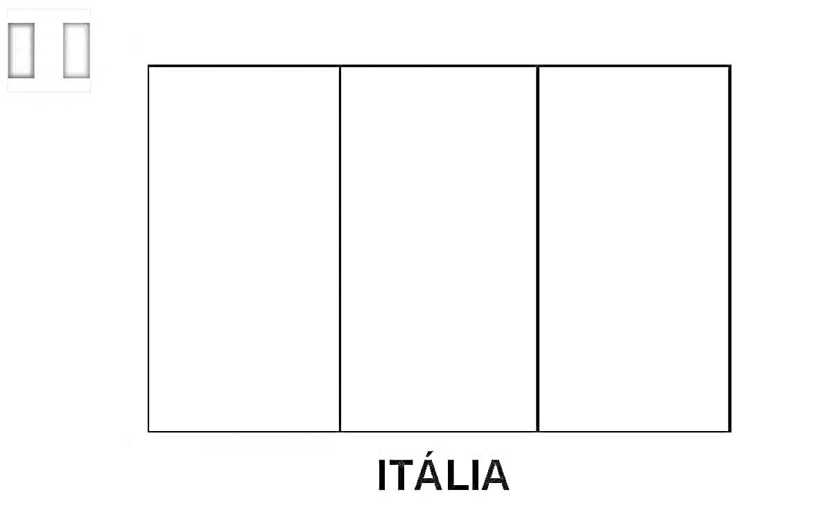 На раскраске изображено: Флаг, Италия, Пустой, Триколор