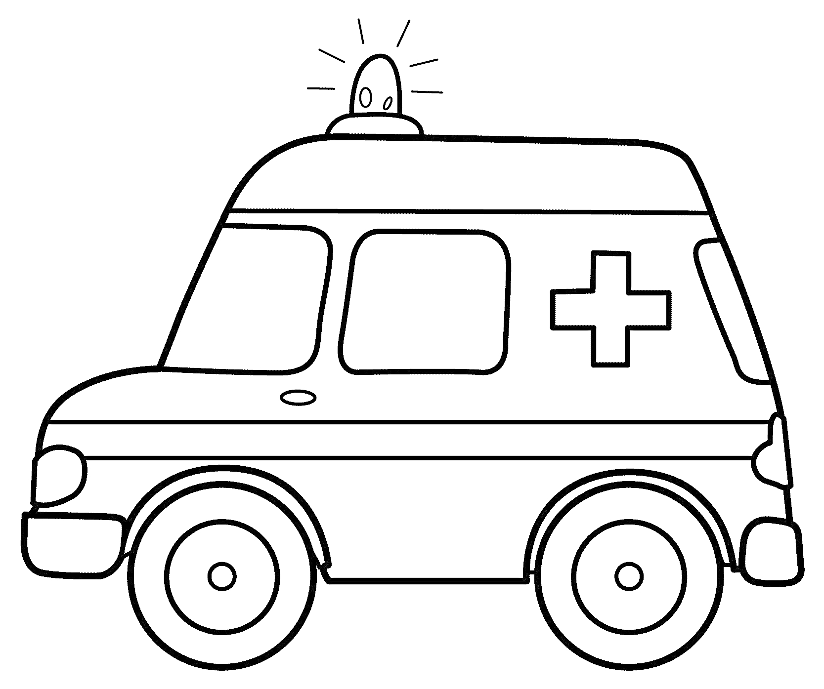 На раскраске изображено: Скорая помощь, Медицина, Крест, Транспорт, Для мальчиков, Авто, Мигалки