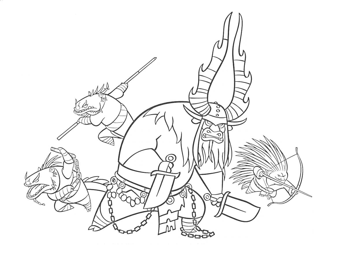 На раскраске изображено: Кунг-фу панда, Оружие, Боевые действия, Лук и стрелы, Меч