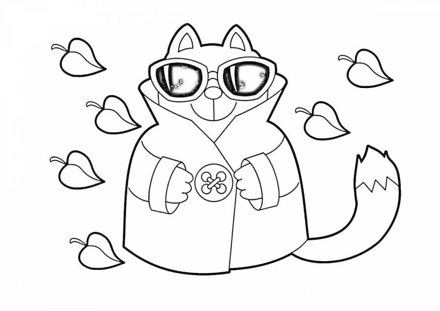 Кот басик раскраска