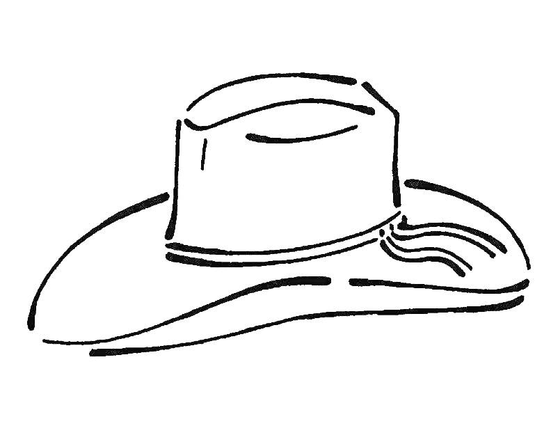 На раскраске изображено: Шляпа, Аксессуар, Головные уборы, Контурные рисунки