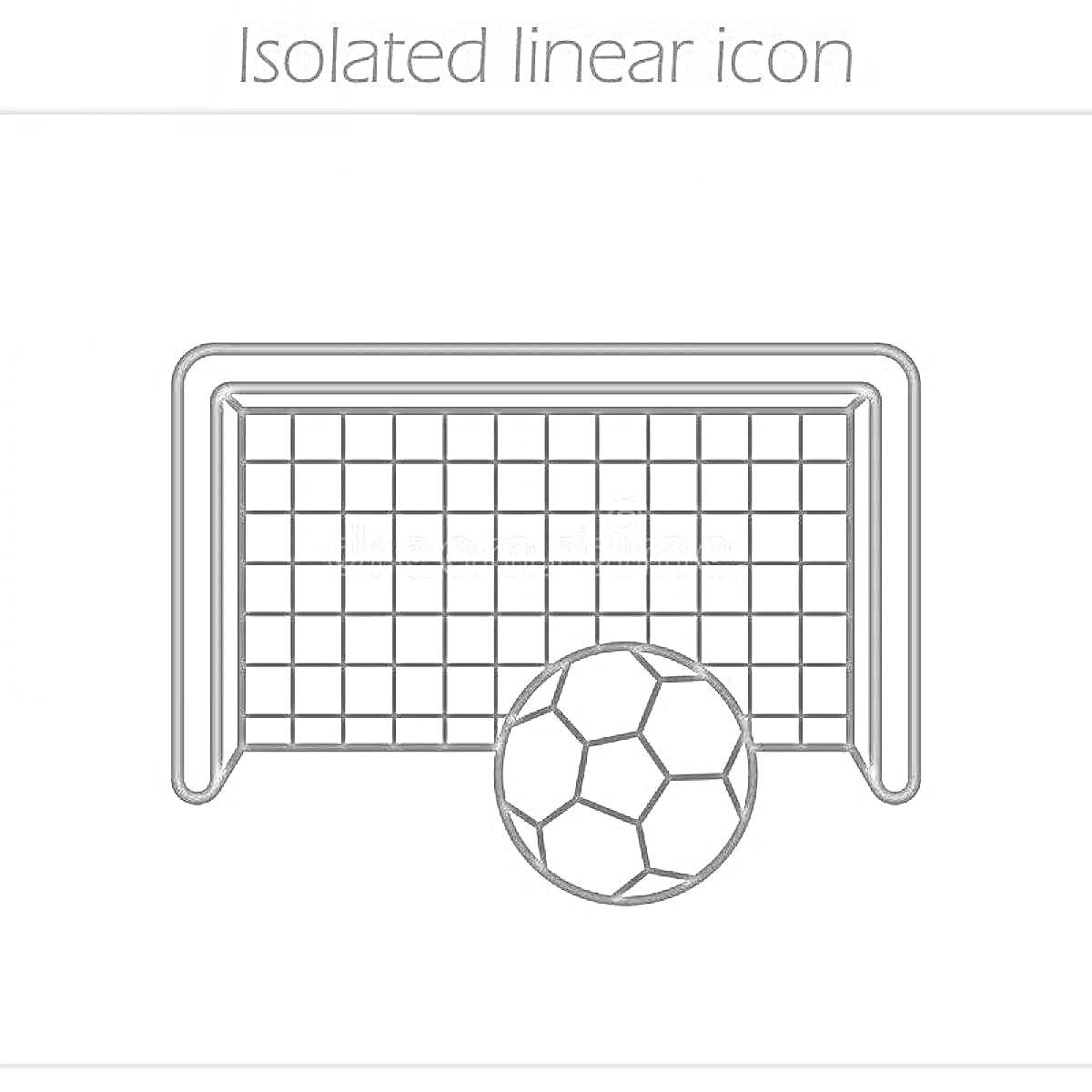 На раскраске изображено: Футбольные ворота, Футбол, Спорт, Сетка