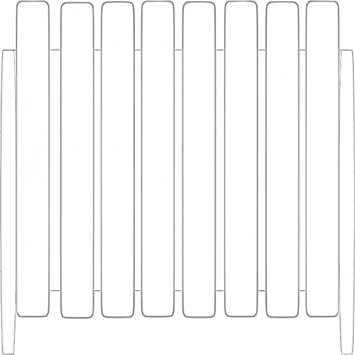 Раскраска Радиатор с вертикальными секциями
