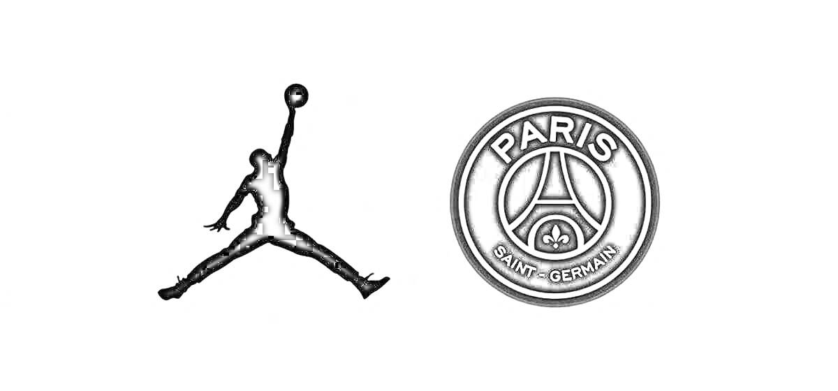 На раскраске изображено: Баскетболист, Силач, ПСЖ, Париж
