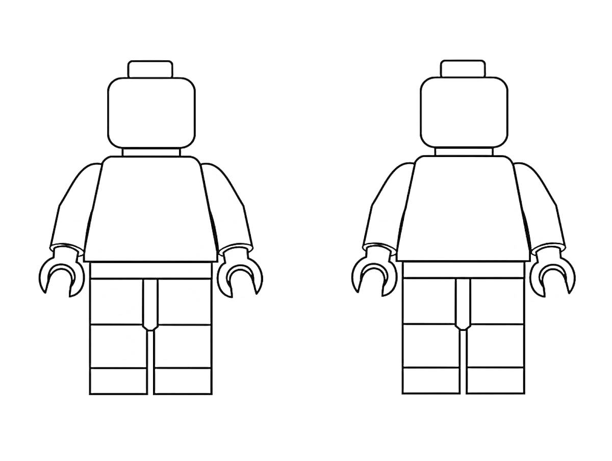 На раскраске изображено: Лего, Пара, Игрушки