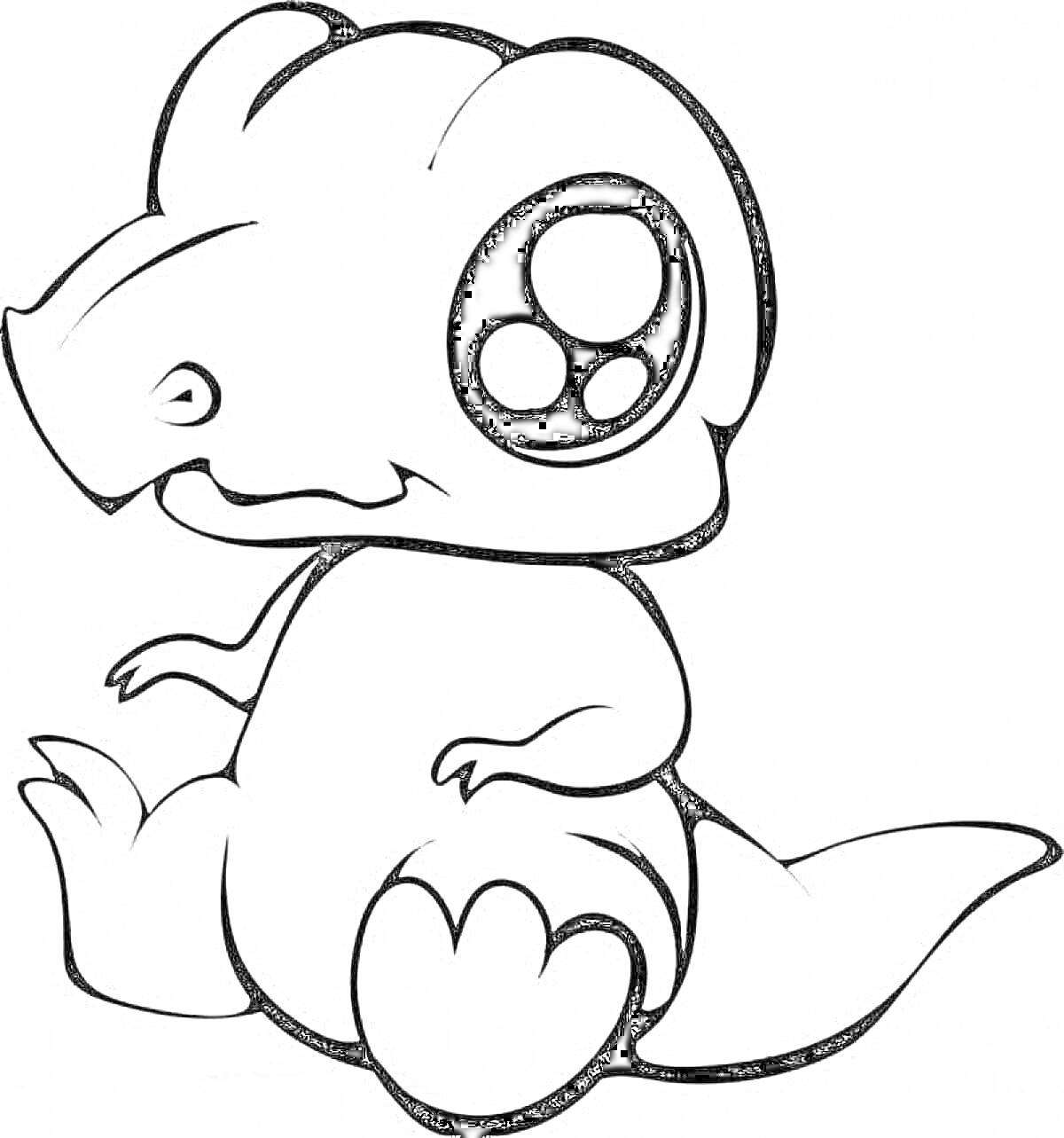 На раскраске изображено: Малыш, Большие глаза