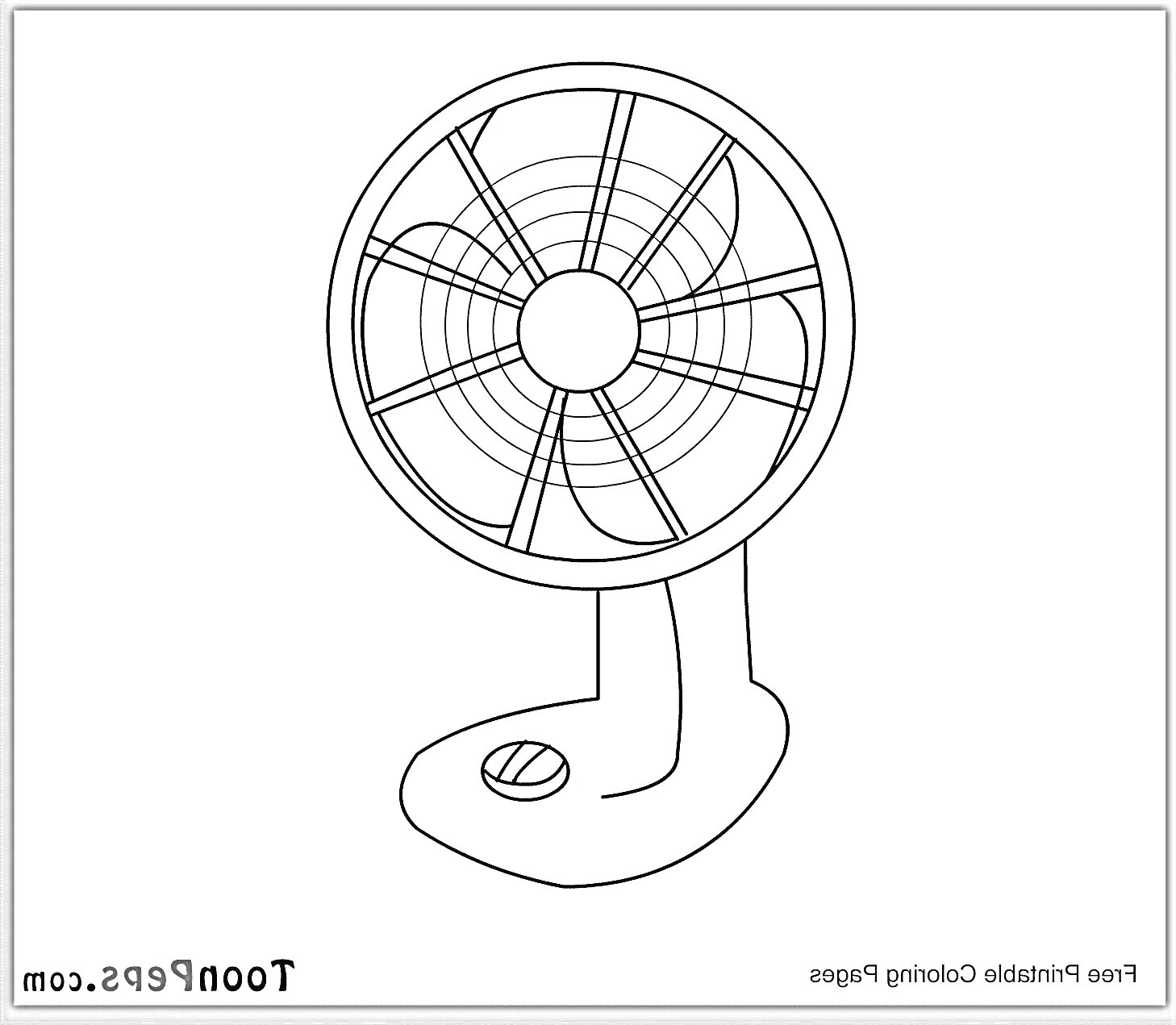 Вентилятор на подставке с круглой решёткой