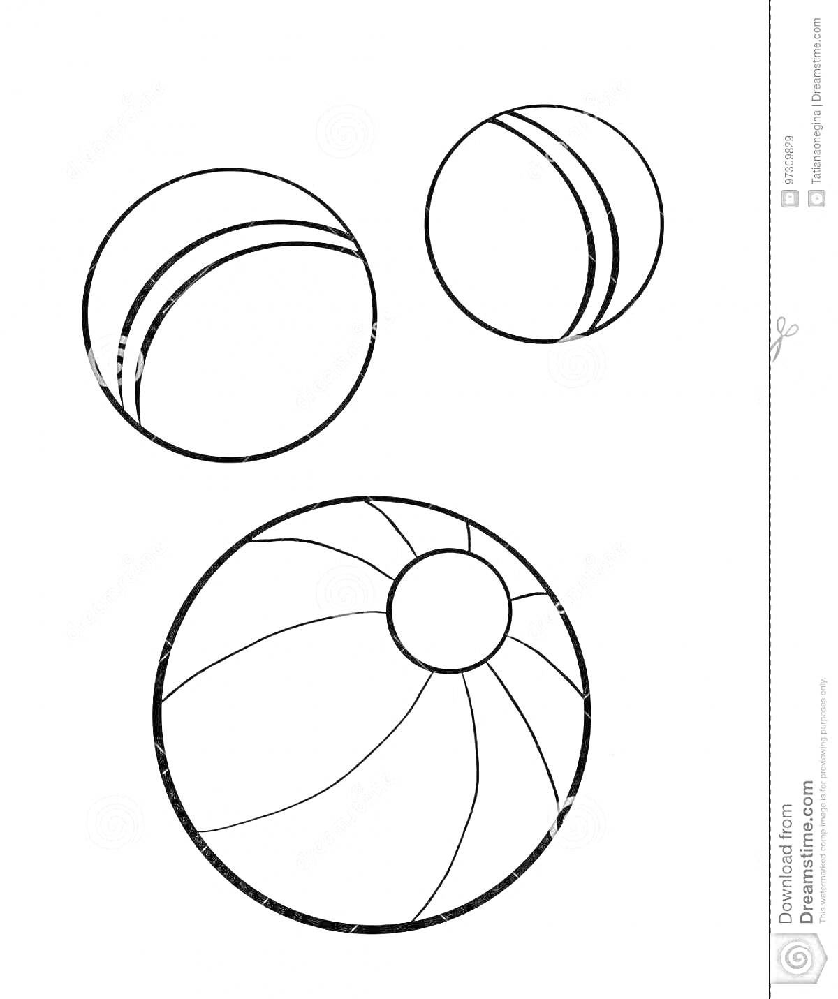 Раскраска Раскраска с большими и маленькими шарами