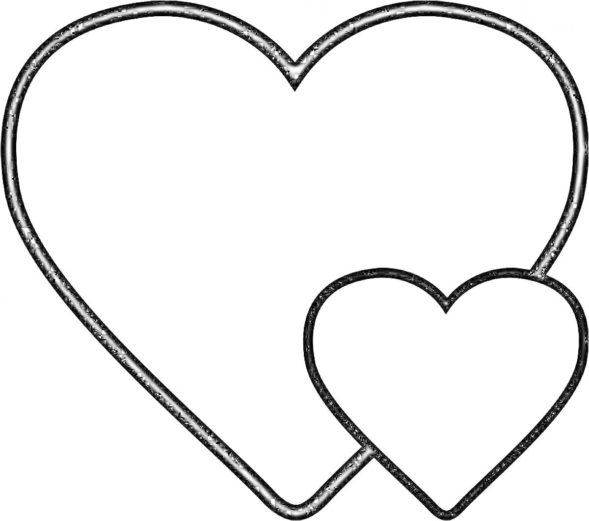 На раскраске изображено: Любовь, Контурные рисунки, Сердца, Шаблоны