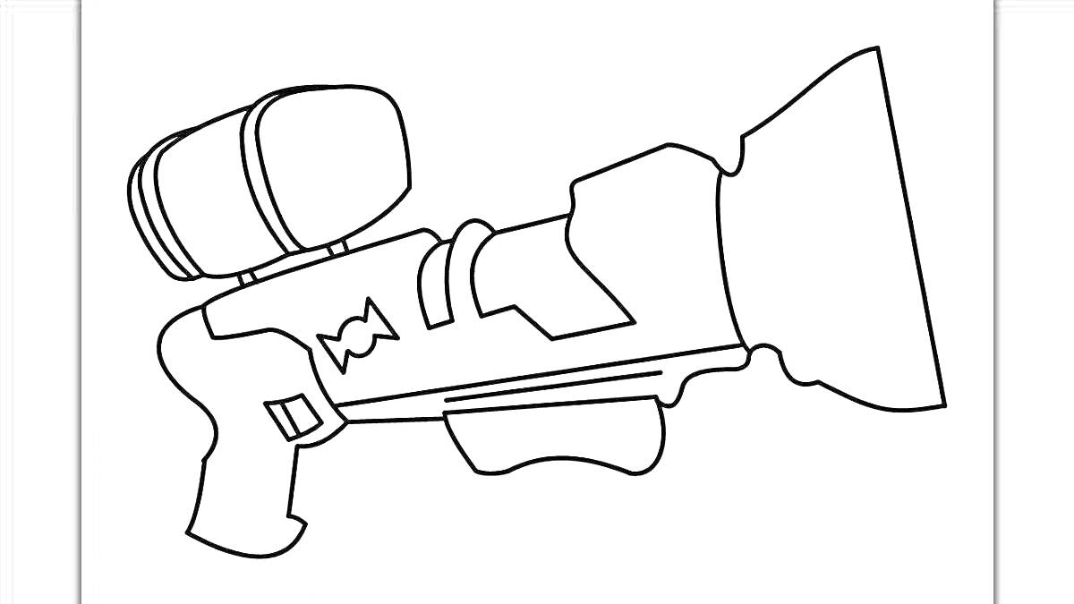 Раскраска Водяная пушка с прицелом из игры Роблокс Адопт Ми
