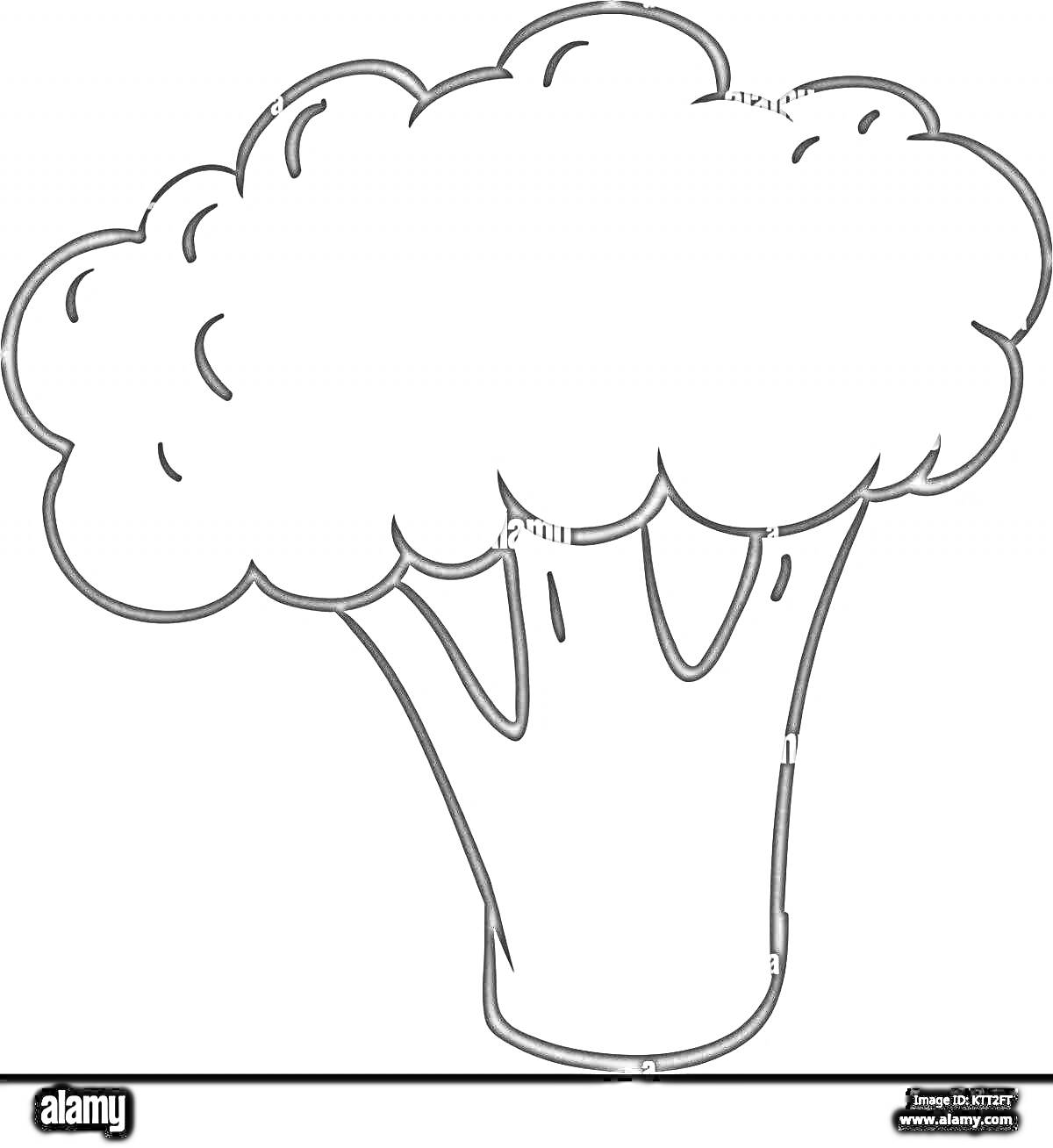 Раскраска Рисунок брокколи для раскрашивания