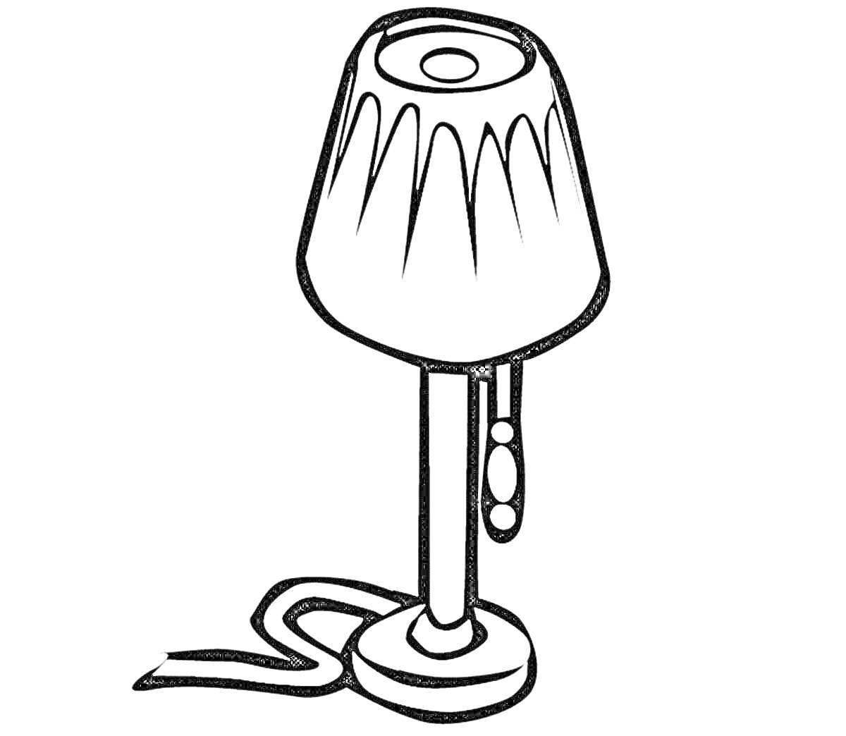 Раскраска Фен на подставке с кнопками и проводом