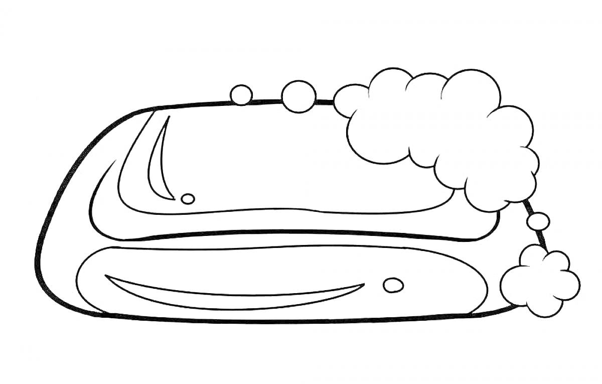 Раскраска Мыло с пеной и пузырями