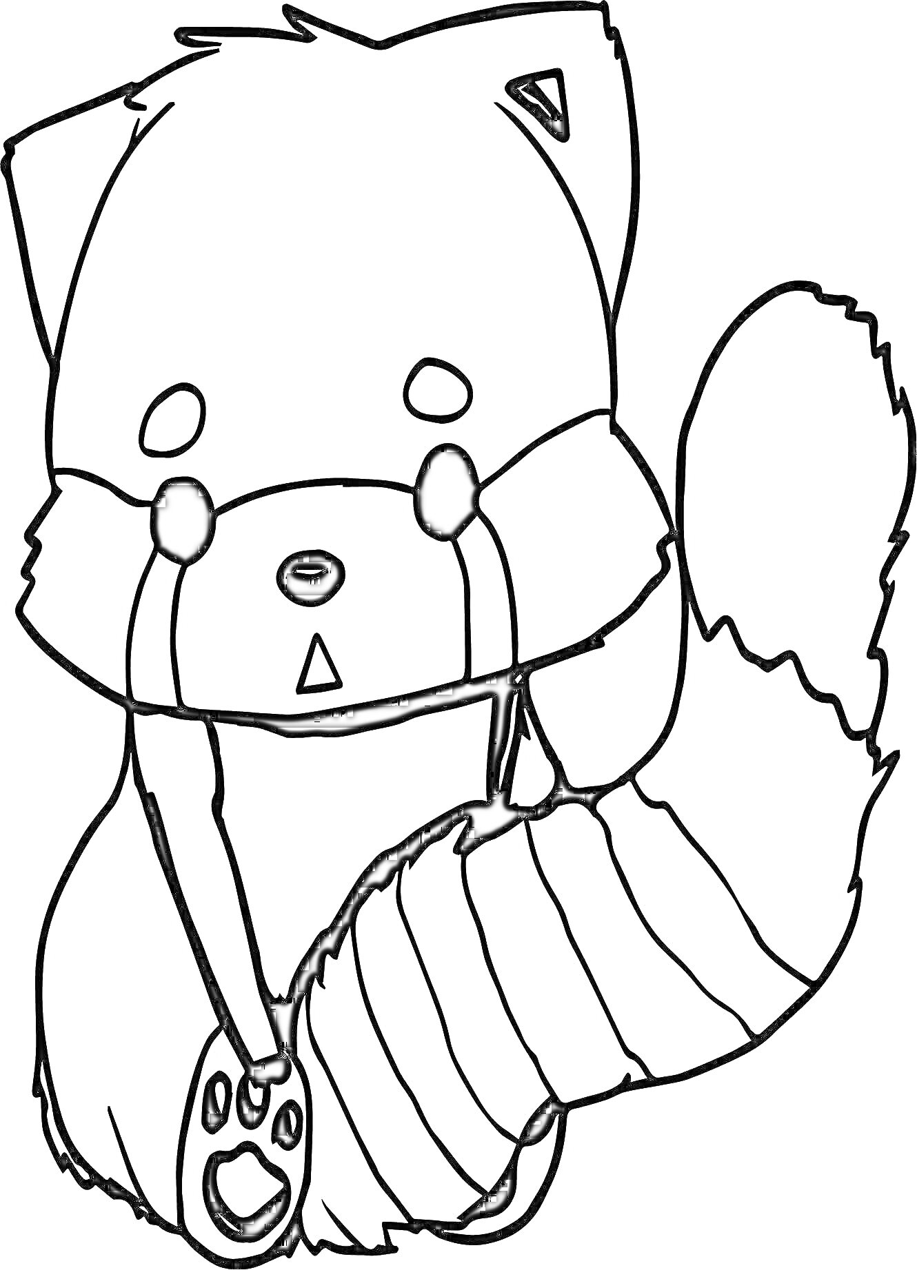 На раскраске изображено: Аниме, Хвост