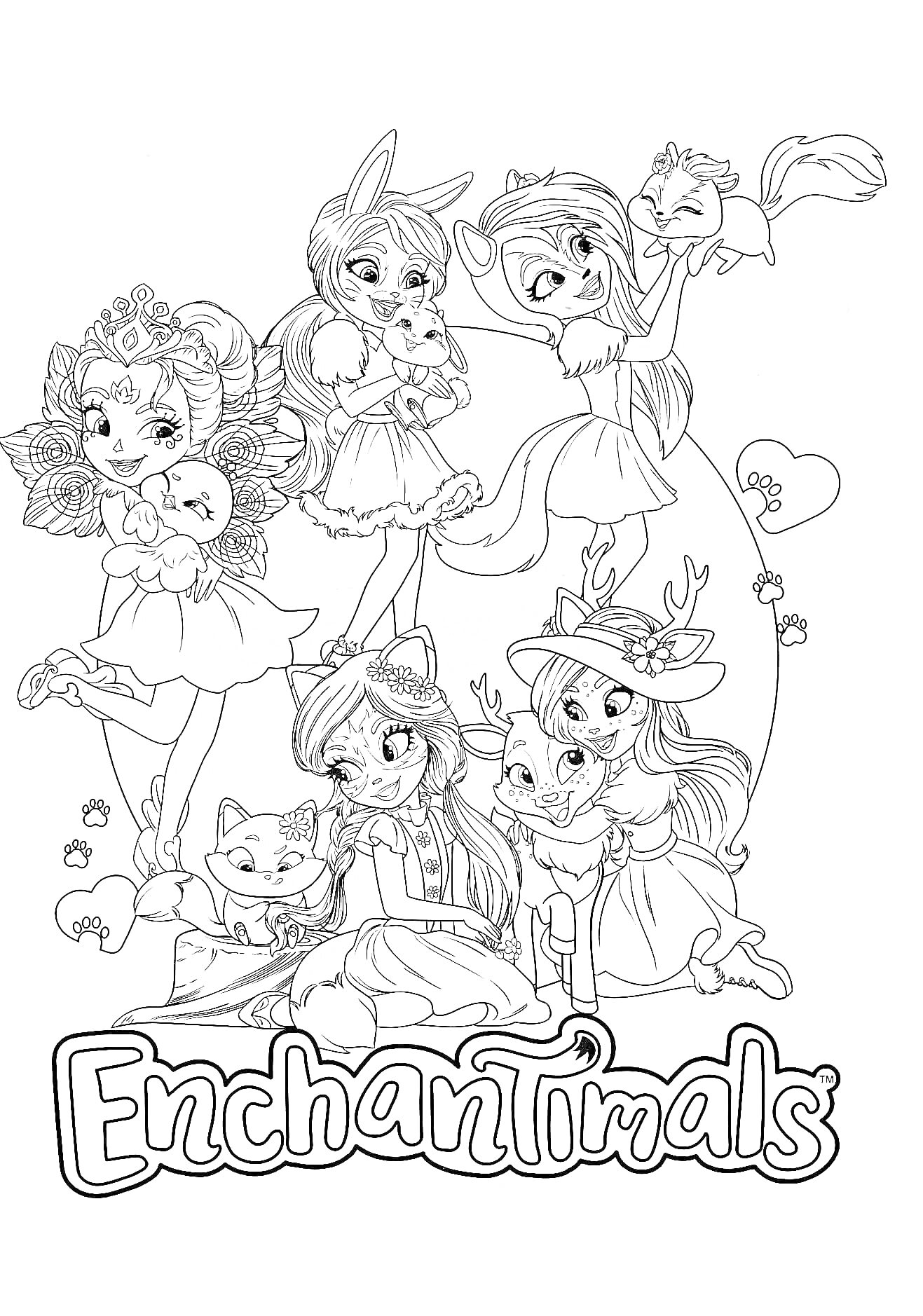 На раскраске изображено: Животные, Кролик, Белка, Лиса, Для девочек