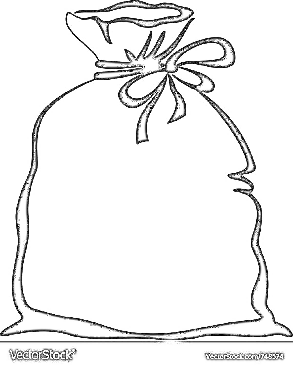 На раскраске изображено: Подарки, Лента, Новый год, Рождество