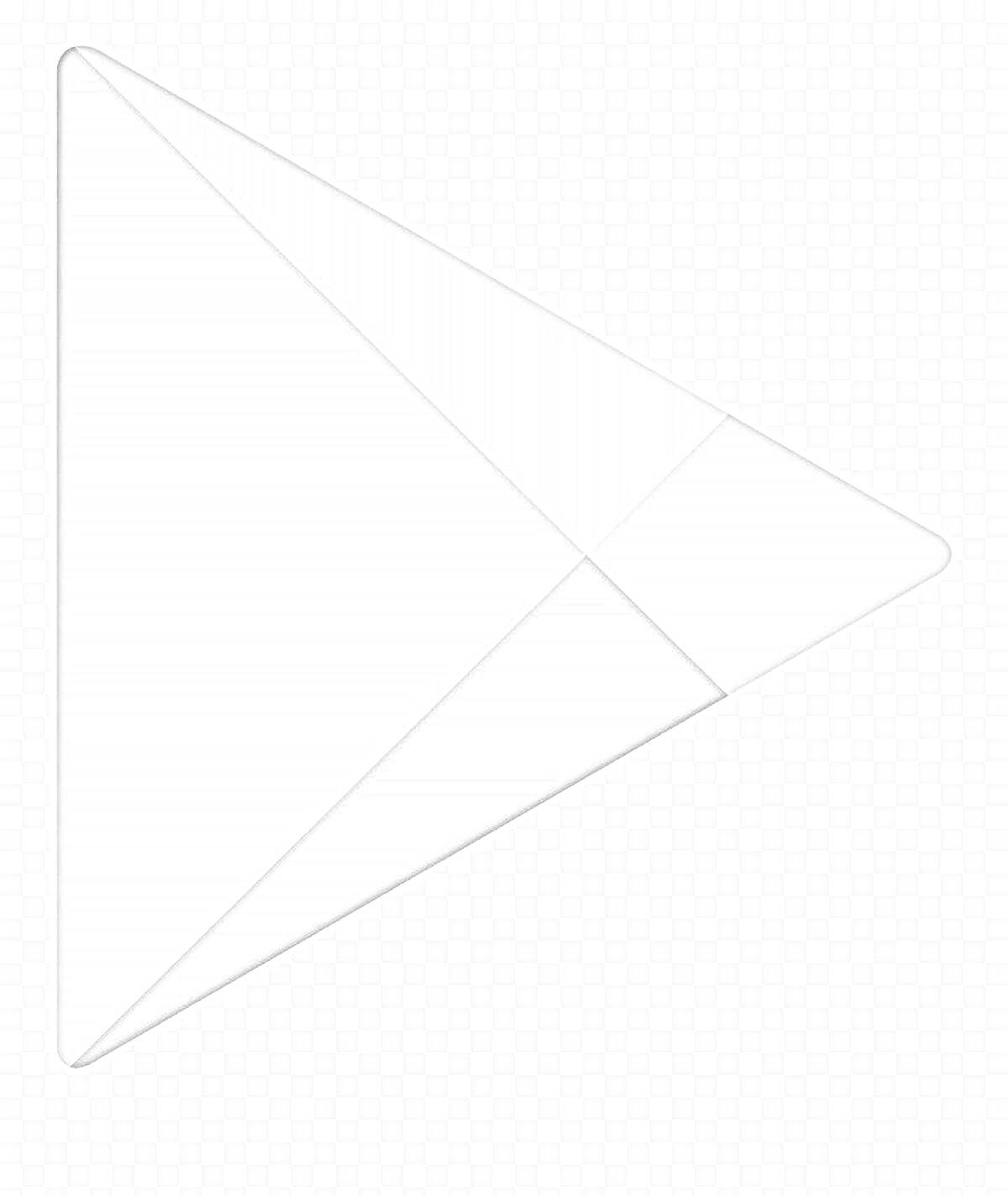 Раскраска Серый логотип Play Маркет в виде треугольника с градиентом