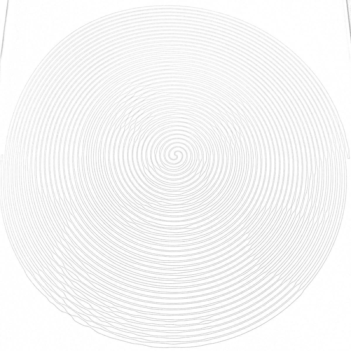 Раскраска Спиральная раскраска на белом фоне без явных изображений