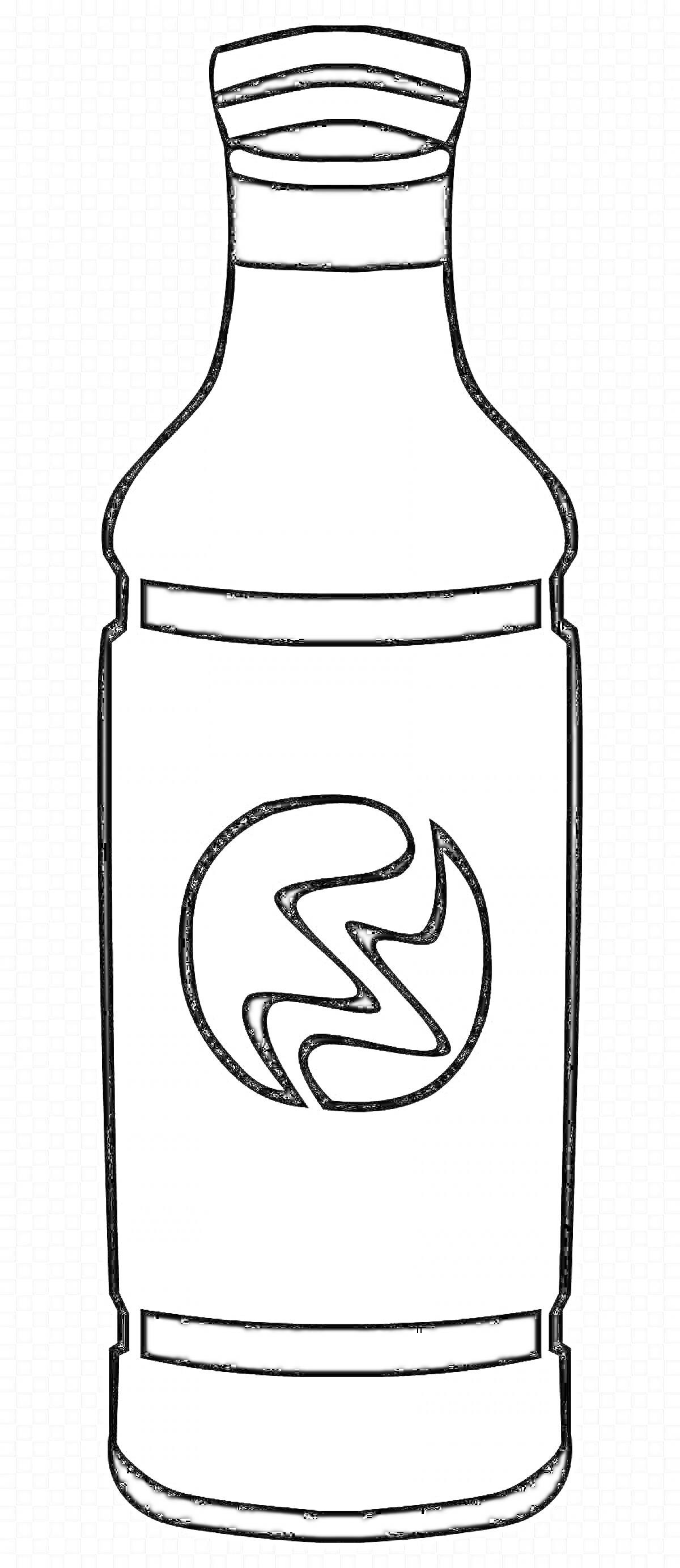 На раскраске изображено: Газировка, Бутылка, Напиток, Логотипы