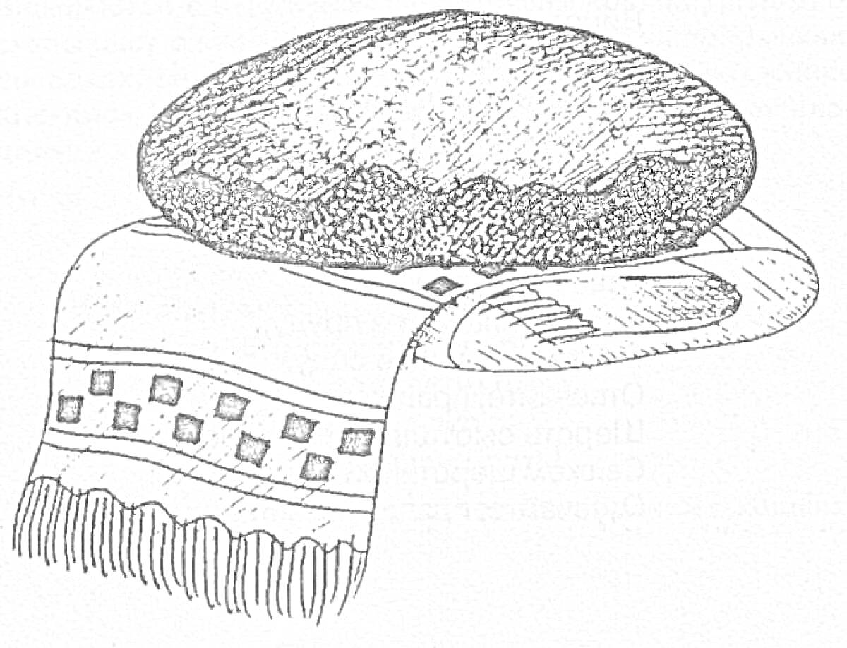 Раскраска Каравай на праздничном рушнике