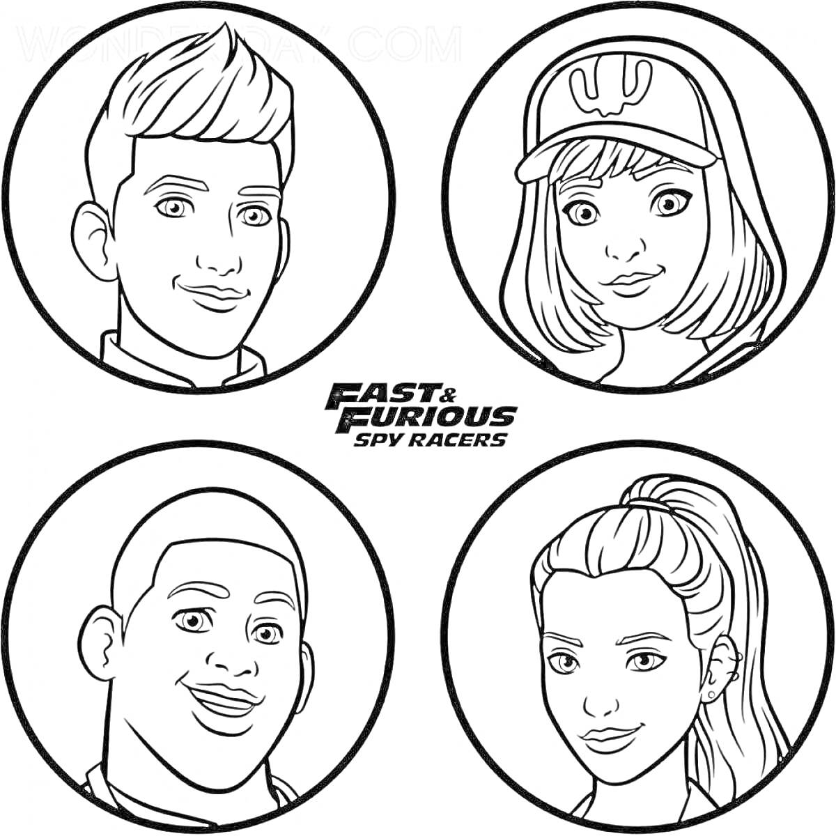 На раскраске изображено: Круги