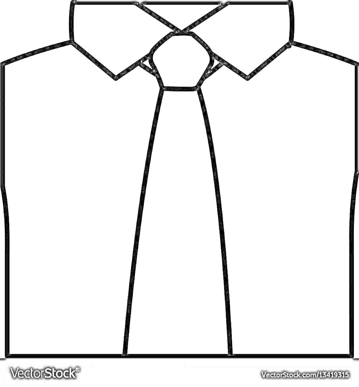 Раскраска Рубашка с галстуком