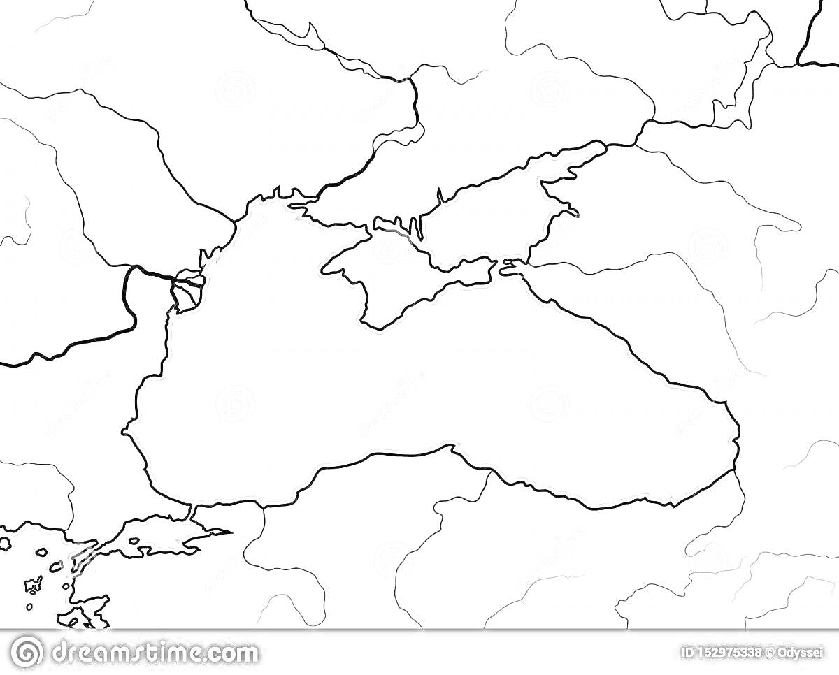 На раскраске изображено: Карта, Крым, Территория, Вода, География