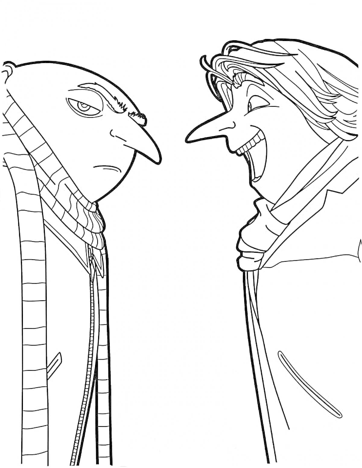 Раскраска Два персонажа из фильма 