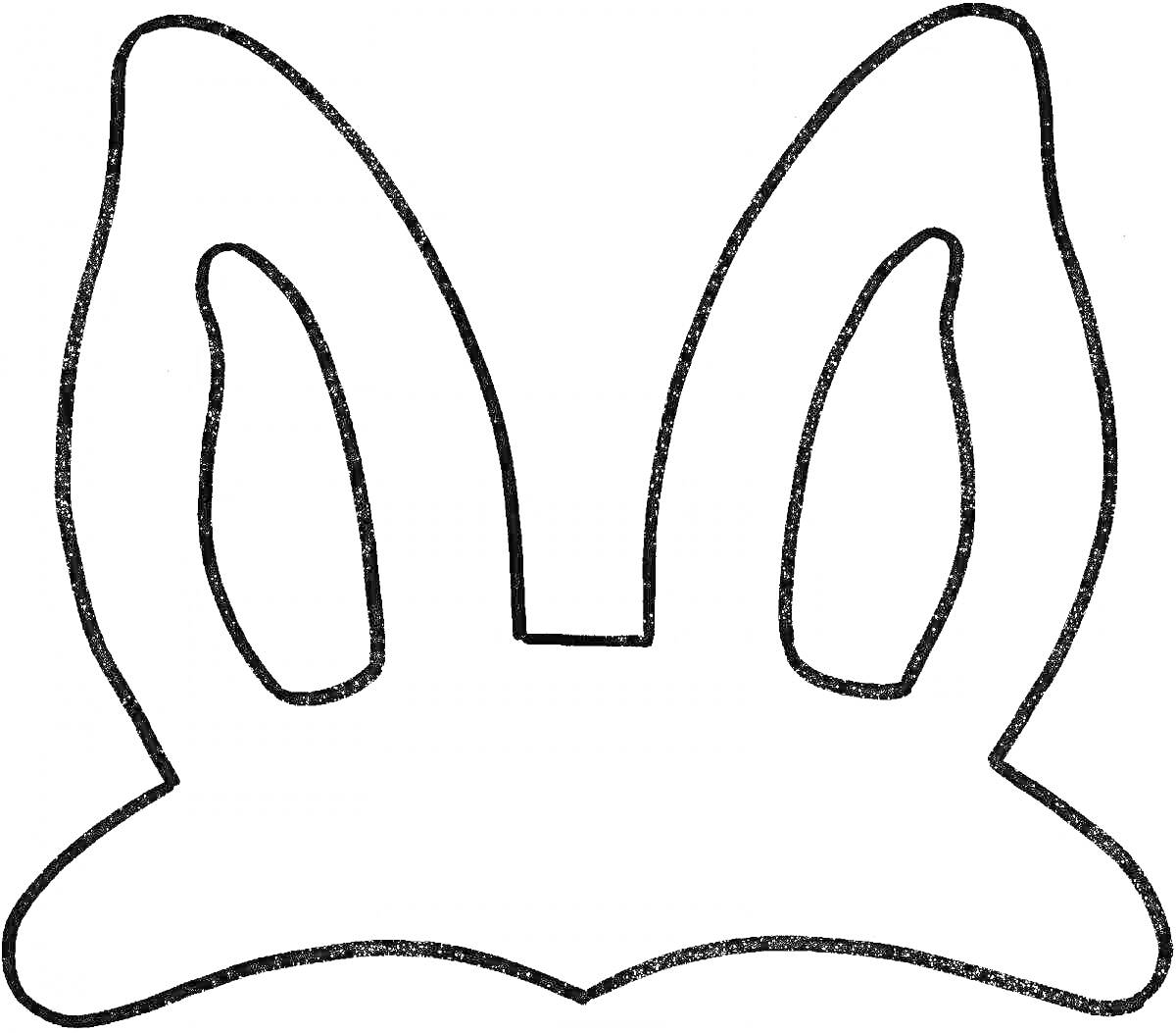 На раскраске изображено: Шапка с ушами, Кролик, Уши, Ушки кролика