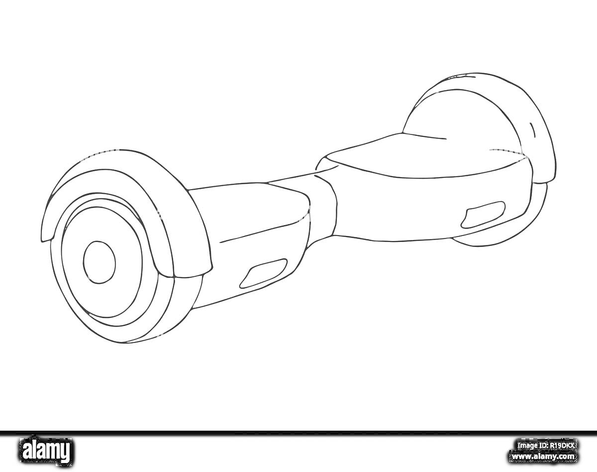 Гироскутер с двумя колесами и платформами для ног, без фона