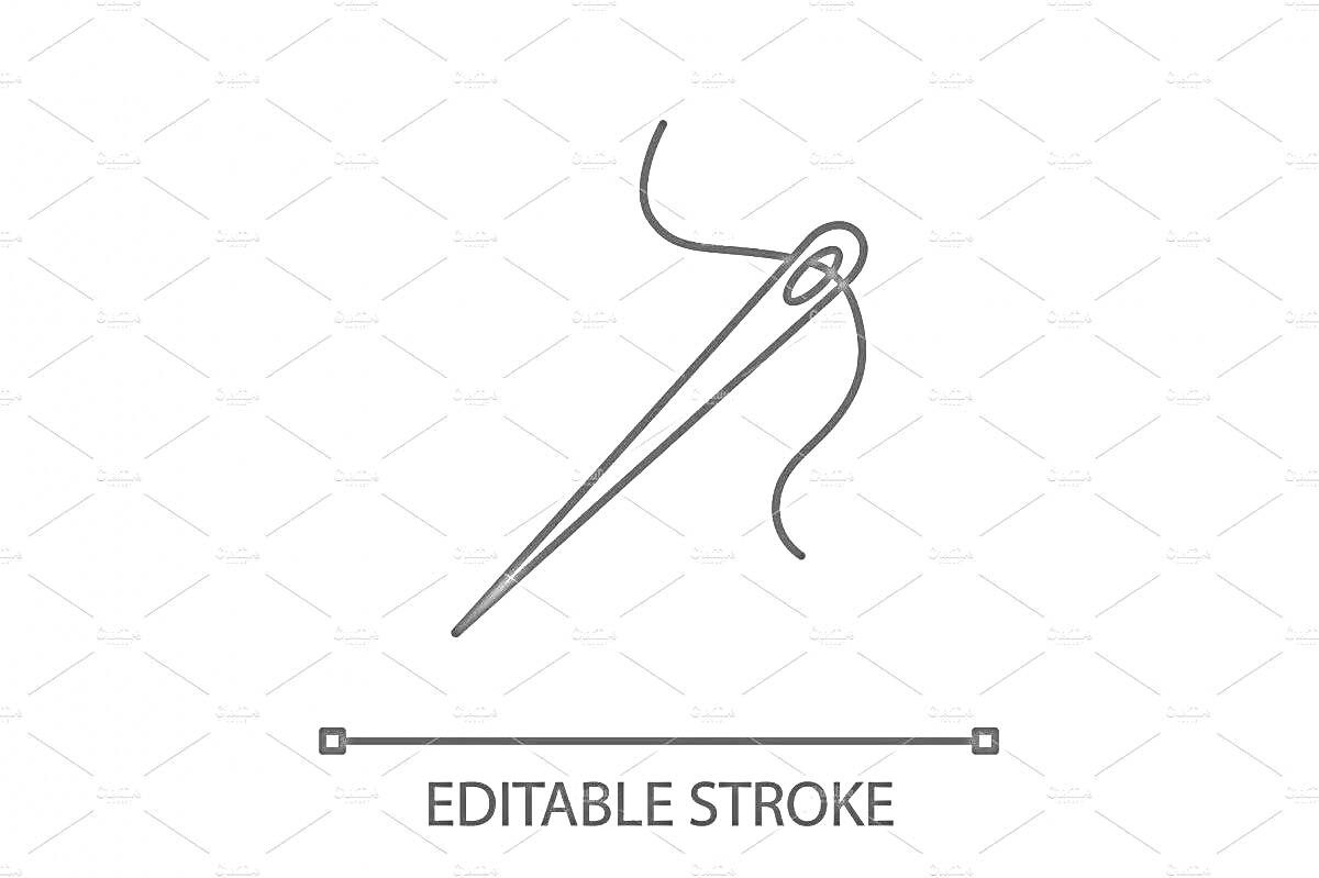 На раскраске изображено: Простая линия, Рукоделие, Шитье